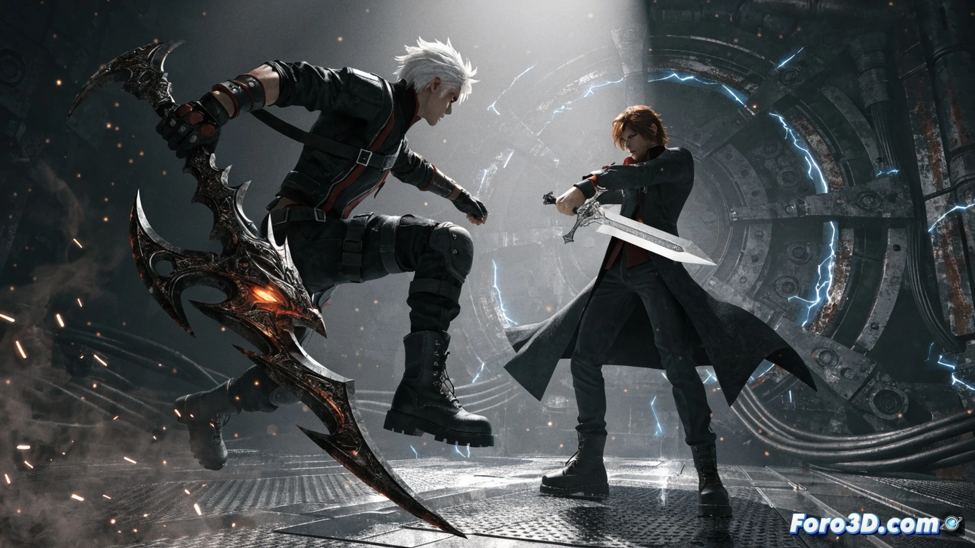 Nintendo Switch 2 console displaying Devil May Cry 5 combat scene, demon enemy mid-explosion with particles frozen in sharp detail, protagonist performing aerial sword slash with motion blur trails, stable 60 FPS performance overlay shown through clean frame-timing lines, smooth action without stutter, realistic metallic textures on character and environment, cinematic lighting with dynamic shadows, technical illustration style highlighting fluid motion, photorealistic game engine render, dramatic blue and red neon contrasts, ultra-detailed character model and particle effects