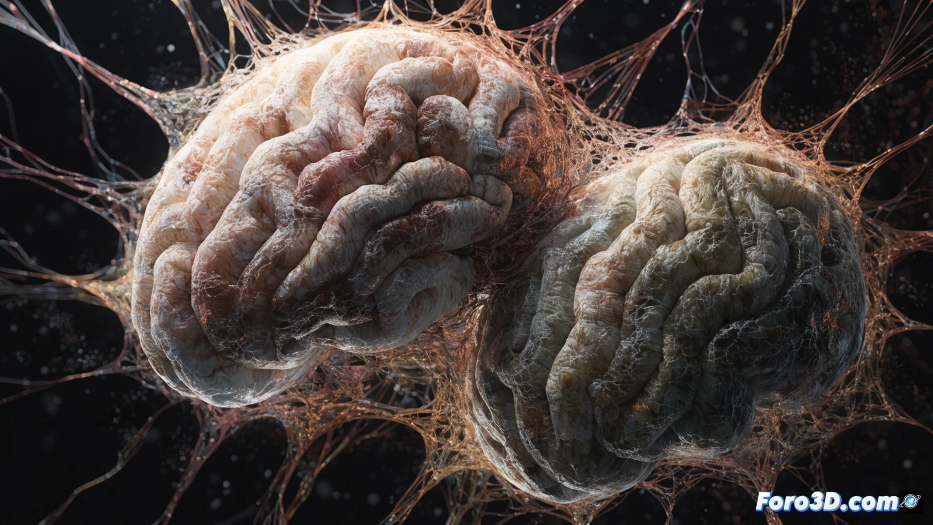 Neuronal network scan transitioning into a brain silhouette, glowing neural pathways expanding outward, diagnostic criteria lines shifting from narrow to wide, doctor pointing at holographic brain model showing new connections, medical dashboard with rising detection metrics but stable biological markers, photorealistic medical visualization, soft clinical lighting, blue and orange data streams, ultra-detailed synaptic structures, cinematic technical illustration