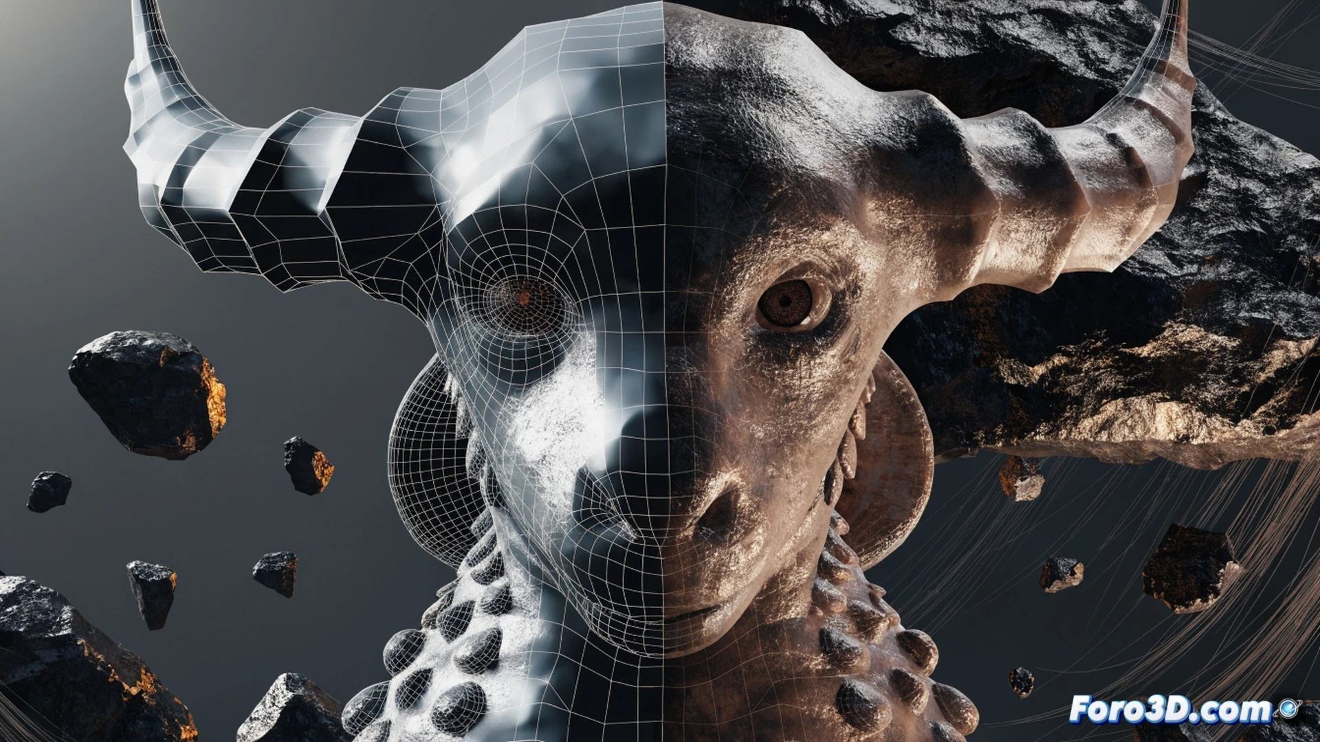 3D modeling software interface showing a subdivided cube mesh transforming from low-poly to high-density quad topology, two Subdivision modifier stacks visible in the panel, one with level 1 and another with level 3, wireframe overlay displaying clean quad geometry expanding in real-time, cursor hovering over the modifier list to demonstrate the double subdivision process, cinematic technical illustration, dark UI theme with glowing blue edges, sharp grid lines, subtle depth of field on the mesh, photorealistic engineering visualization, dramatic side lighting highlighting polygon flow
