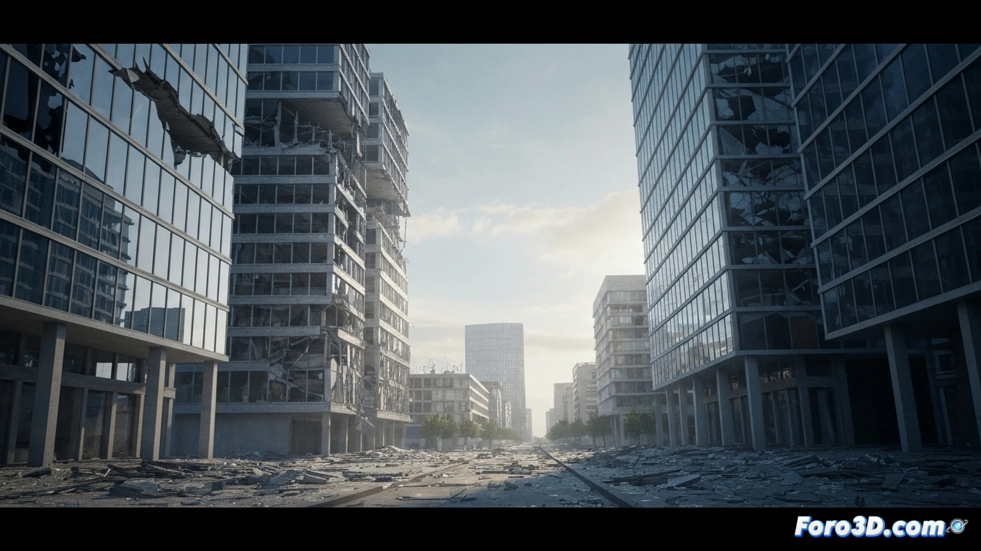 Photorealistic engineering visualization of a glass skyscraper facade fragmenting under structural stress, close-up showing a network of cracks spreading through tempered glass panels like spiderwebs while metal support brackets bend and detach, maintenance drones with robotic arms hovering nearby during inspection, glowing thermal stress lines on broken edges, exposed steel framework beneath shattered sections, dramatic side lighting casting long shadows across the fractured surface, ultra-detailed glass shards suspended mid-fall, technical illustration style with architectural precision, cinematic atmosphere showing the moment of systemic failure