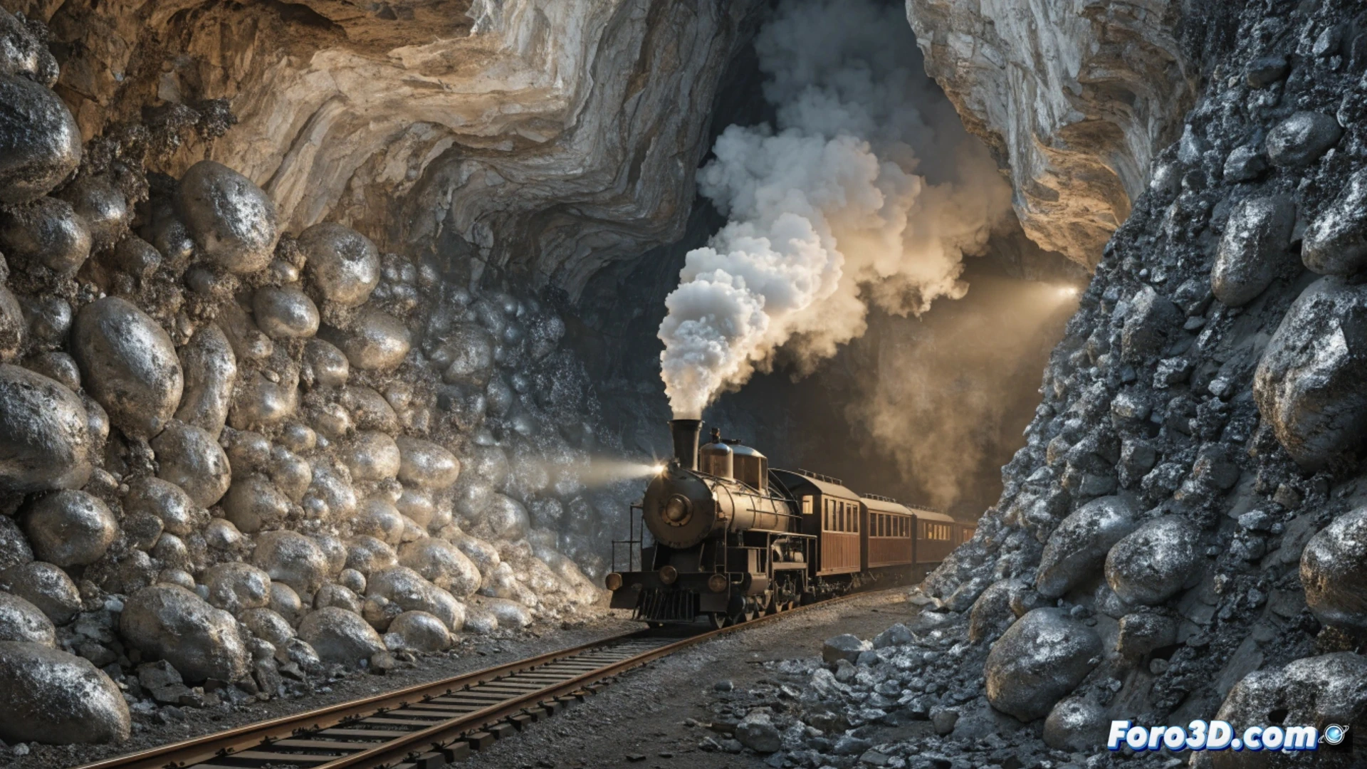 scenic vintage steam train approaching Almadén mining station on June 20 morning, locomotive pulling historic mercury mine wagons, passengers disembarking onto wooden platform, miners tools and extraction machinery visible in background, red soil and rocky terrain surrounding old mine shafts, cinematic photorealistic travel photography style, golden sunrise light casting long shadows, steam clouds mixing with dust, heritage tourism atmosphere, detailed industrial architecture, warm earthy color palette, ultra-realistic textures on train metal and stone