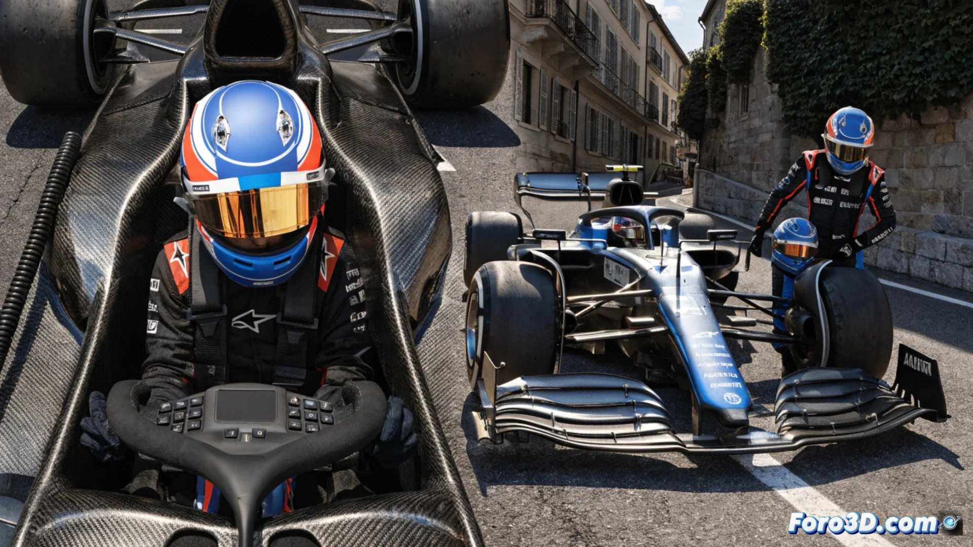 Fórmula 1 pit lane en Mónaco, ingenieros midiendo con cinta métrica láser la distancia exacta entre boxes, cronómetros digitales mostrando tiempos de penalización, Pierre Gasly señalando una discrepancia en una tableta con datos de telemetría, mientras un comisario revisa planos técnicos en una pantalla, error de 77 cm resaltado con líneas de medición rojas en el suelo, luces de neón azules y blancas, estilo cinematográfico hiperrealista, texturas metálicas y de asfalto detalladas, sombras dramáticas, enfoque nítido en el proceso de verificación técnica, ingeniería de precisión