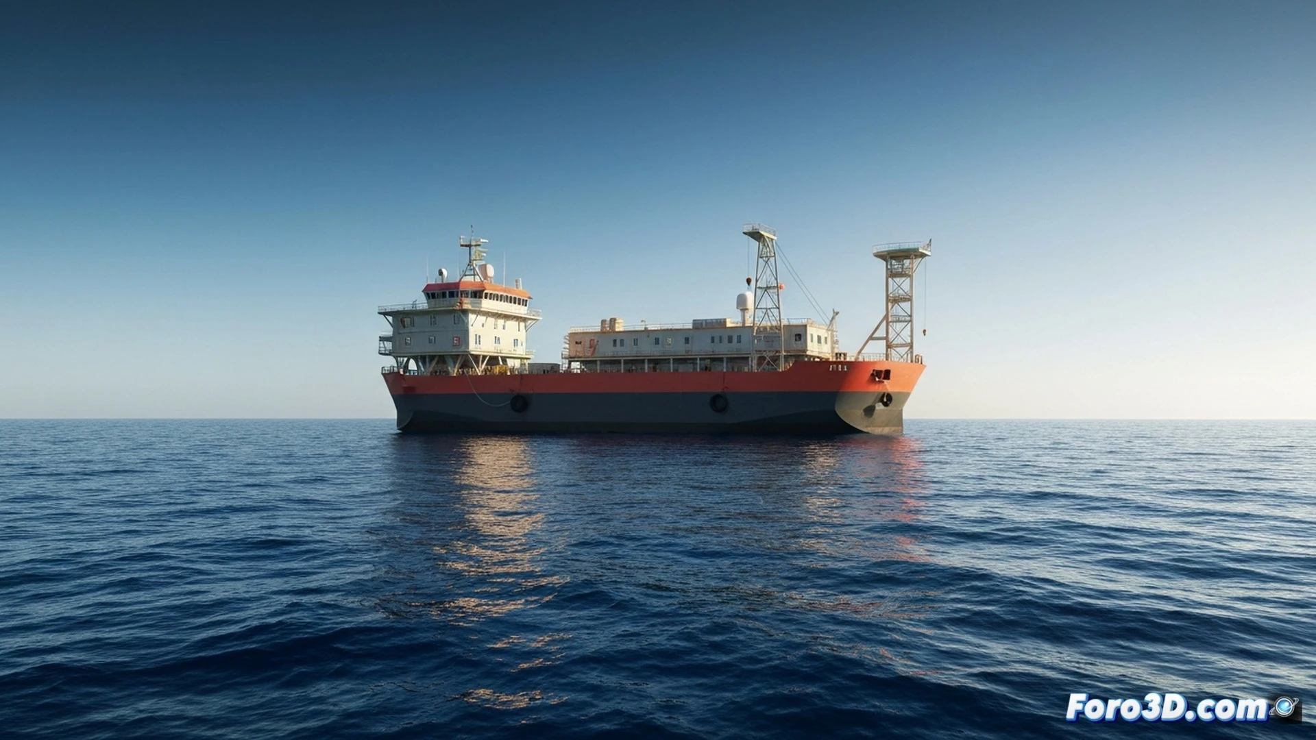 floating offshore platform stability analysis, large cylindrical buoyant hull partially submerged in rough sea, massive anchor lines under tension showing catenary curves, wave crests breaking against the structure while a complex mooring system holds position, engineers on deck monitoring a holographic 3D stability diagram with vectors and forces, dynamic positioning thrusters firing underwater to counteract current, cinematic engineering visualization, stormy ocean with dramatic clouds, photorealistic technical render, detailed mechanical components, intense industrial lighting