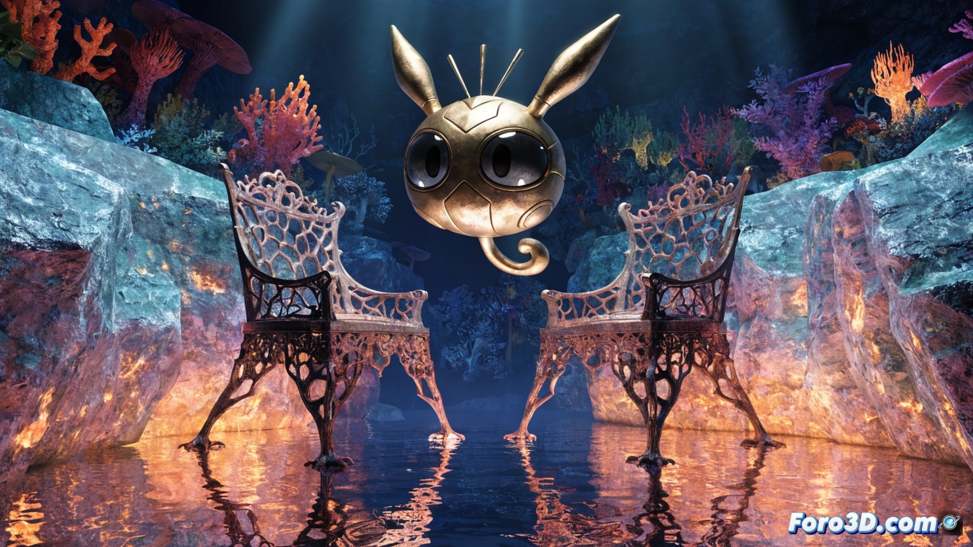 Festival de los deseos escena nocturna en Pokopia, Jirachi flotando bajo un cielo estrellado mientras un jugador intercambia un papel de deseos brillante por un mueble decorativo exclusivo, mesa de madera con cojín estampado de estrella, interfaz de juego mostrando versión 1.1.0 y conexión a internet activa, sin pagos adicionales indicado visualmente, acción de intercambio en proceso, estilo cinematic photorealistic, iluminación suave con destellos mágicos, colores pastel vibrantes, vegetación alrededor, detalles de textura en muebles y papel, render técnico de simulador de vida, enfoque nítido en la transacción
