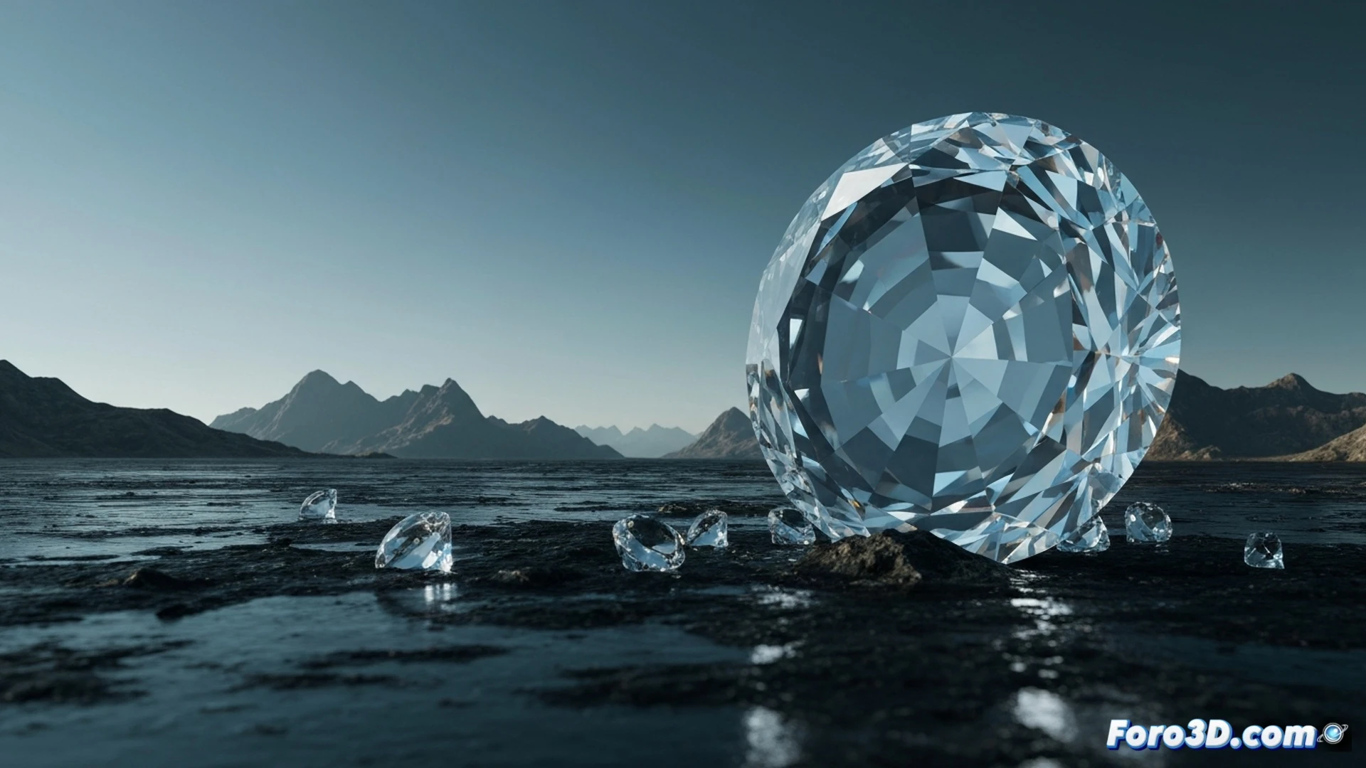 Dos diamantes idénticos sometidos a una prueba de impacto controlado, uno natural y uno de laboratorio, ambos colocados sobre soportes metálicos de precisión, un martillo de diamante industrial descendiendo verticalmente hacia la superficie de las piedras, microscopio electrónico de barrido enfocado en el punto de contacto, sensores de tensión conectados a cables de fibra óptica mostrando lecturas simultáneas en una pantalla dividida, ingenieros observando el proceso desde una cabina de vidrio, laboratorio con luces LED azules y blancas, fondo oscuro con reflejos de las facetas de los diamantes, estilo cinematic photorealistic technical illustration, ultra-detailed, dramatic industrial lighting, sharp focus on fracture mechanics