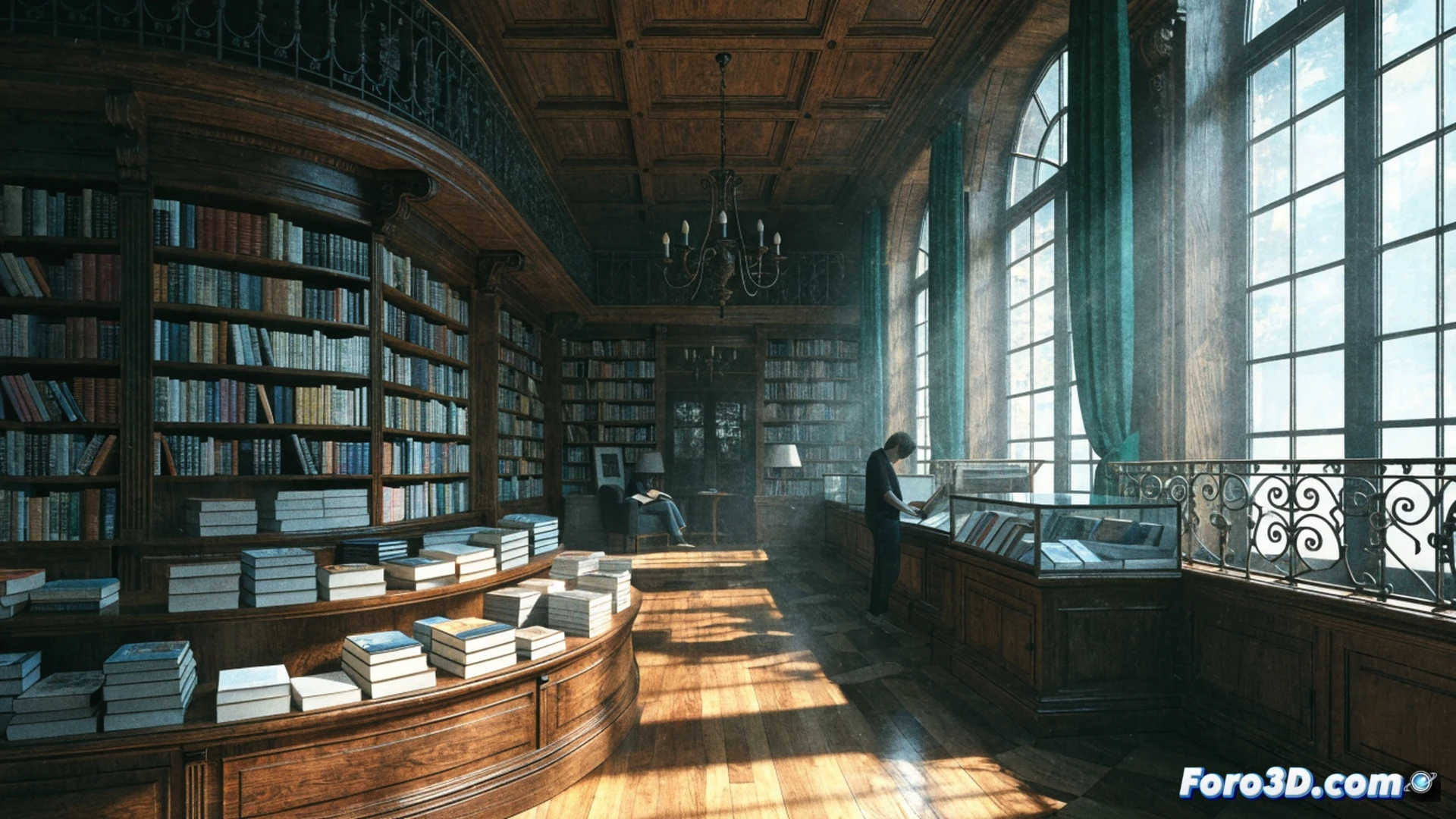 French bookstore facade with wooden sign swinging off broken hinge, front door half-closed showing empty shelves inside, red CLOSED FOR GOOD sticker peeling on glass, stack of unsold books piled on wet cobblestone street, a single torn poster reading librairie in gutter, passersby ignoring the scene while checking phones, cinematic photorealistic style, overcast grey sky, melancholic urban atmosphere, rain-soaked pavement reflecting dim streetlights, high contrast shadows, detailed brick texture, weathered paint, 8K hyperrealistic render