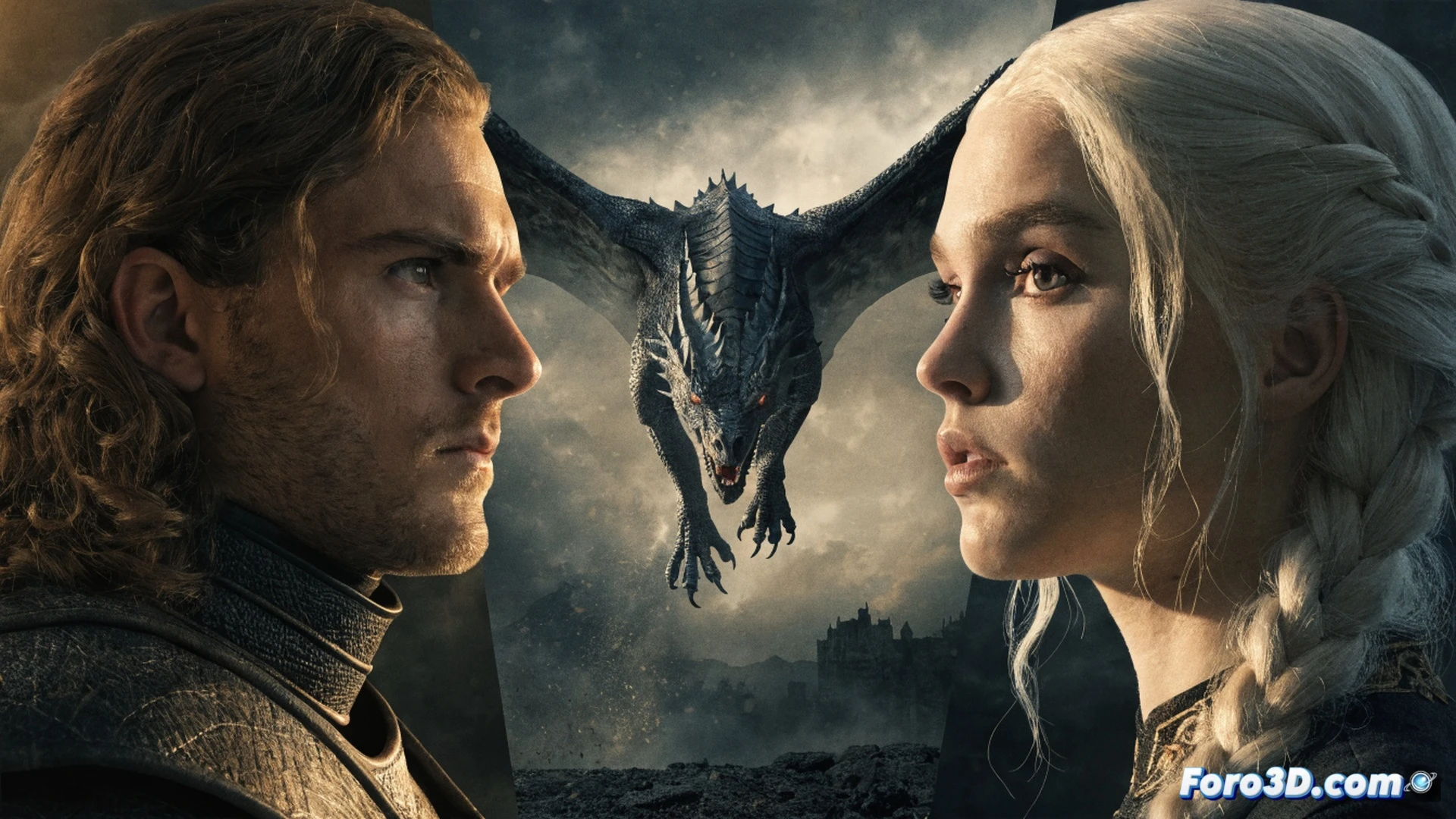 medieval map of Westeros being digitally assembled on a holographic display, three dragons flying over a castle under construction, quill pens and parchment beside a glowing computer tablet showing timeline dates 2027 and 2028, cinematic technical illustration, warm torchlight mixing with cool blue screen glow, detailed architectural blueprints of a throne room in background, motion blur on dragon wings, photorealistic fantasy engineering visualization