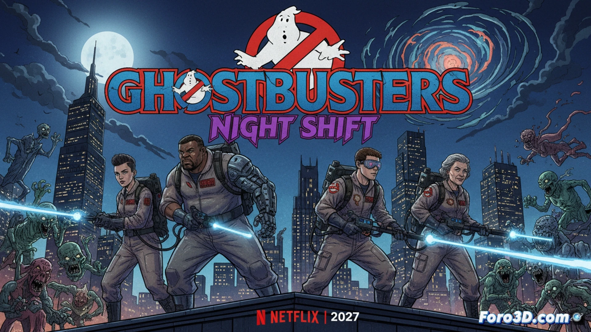 animated ghost logo redesign process, spectral green ghost with aggressive claws breaking through a comic-style emblem, glowing ectoplasm dripping from the letters, technical illustration of logo vector layers and digital paint strokes, cinematic lighting with neon blue and purple backlight, graphic designer hand adjusting a stylus on a tablet showing the new logo, scattered concept sketches on a dark desk, photorealistic render with motion blur on the ghost s attack motion, dramatic studio shadows, ultra-detailed ink textures