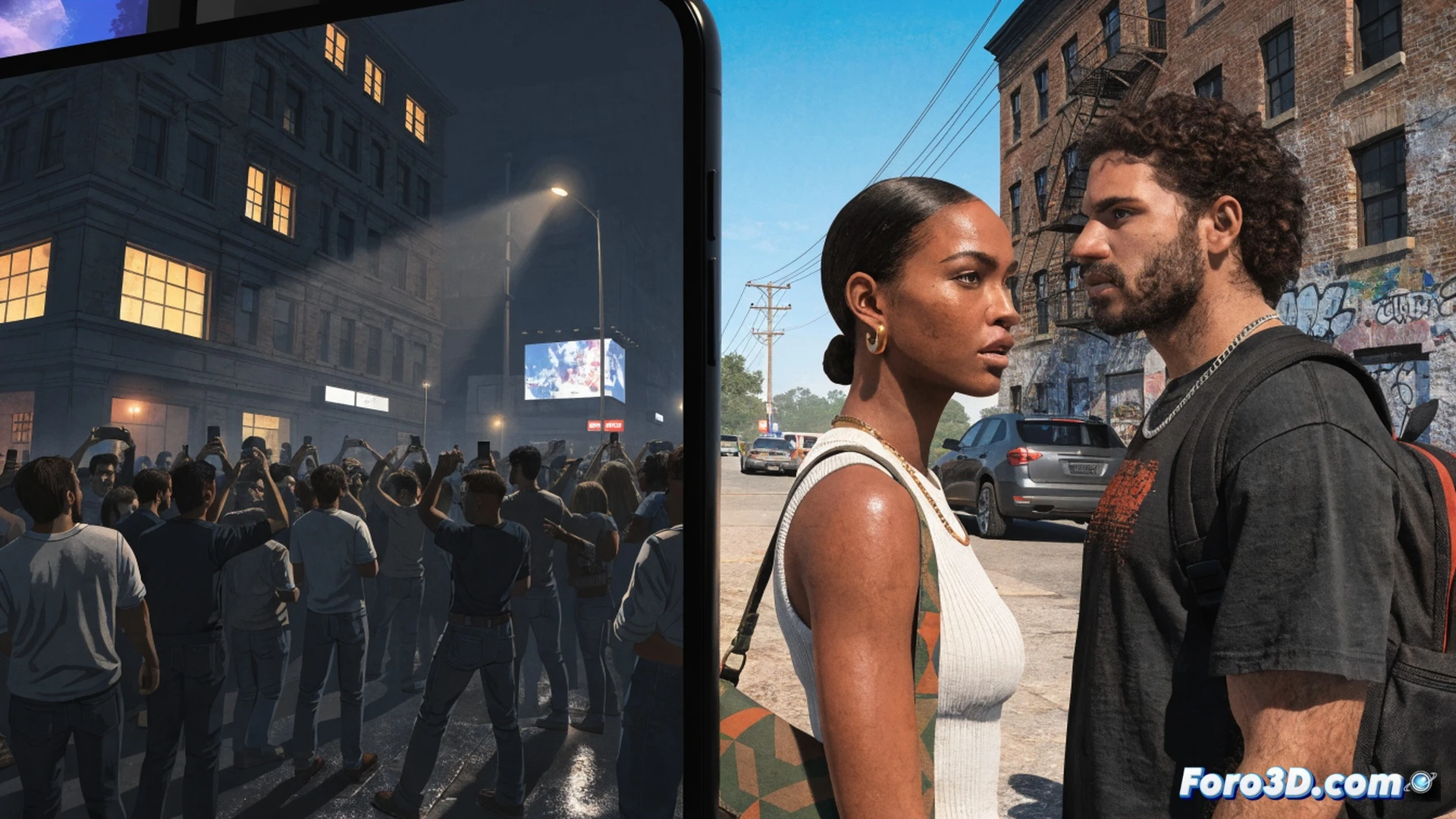 Cinematic scene of a gamer staring at a YouTube comment section on a monitor, mouse hovering over a paused GTA 6 trailer timeline, digital calendar icon displaying a highlighted date being circled by a red marker, smartphone showing a pre-order countdown timer beside a console controller, photorealistic technical illustration, intense blue and orange lighting from the screen, reflective desk surface showing blurred code snippets, dramatic tension in the room, ultra-detailed hardware textures