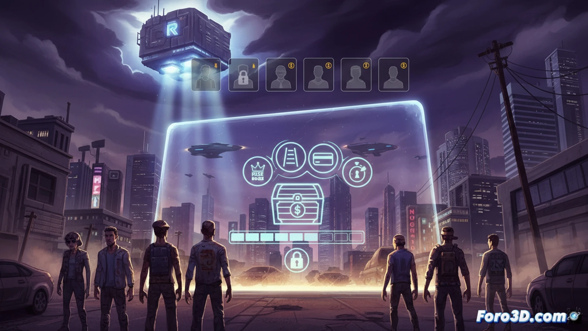 gta online subscription model visualization, character locked inside a transparent paywall cube reaching for a sandbox island visible beyond, mouse cursor hovering over a battle pass menu with padlock icons on role selection screens, server connection cables labeled with monthly fees wrapping around a globe, photorealistic technical illustration, dramatic contrast between the bright open world and the dark subscription interface, glowing red currency symbols floating above profession change buttons, cinematic lighting, ultra-detailed urban background fading into digital grid lines, realistic textures of glass and metal