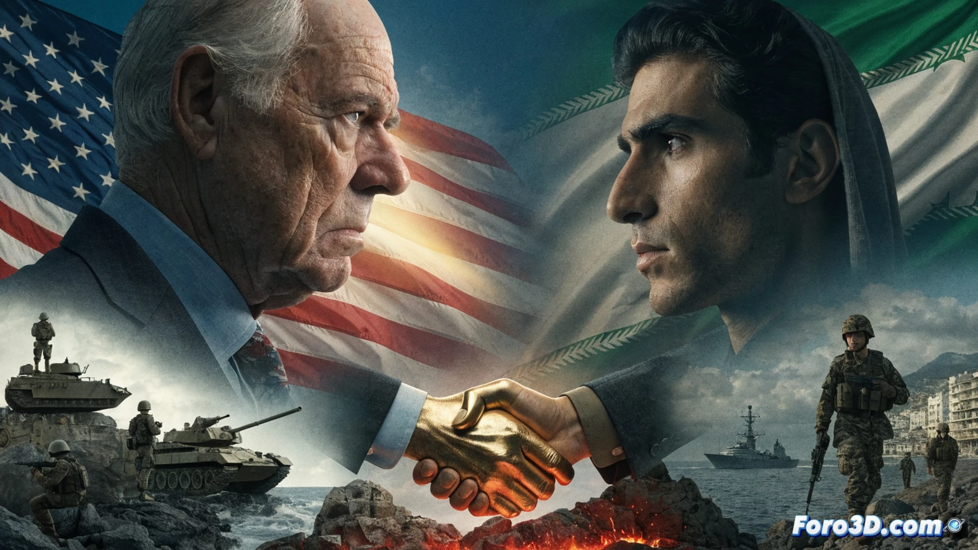 fragile diplomatic document being torn apart by invisible forces, golden seal of a US-Iran agreement cracking under tension, a single thread holding two halves of a broken globe together, Middle Eastern map fragments falling away, Israel and Lebanon silhouettes detaching from the scene, photorealistic political visualization, cinematic dramatic lighting, deep shadows across a marble negotiation table, scattered torn paper edges, dust particles suspended in air, cold blue and amber contrast, ultra-detailed texture of ripped parchment, symbolic tension in the composition