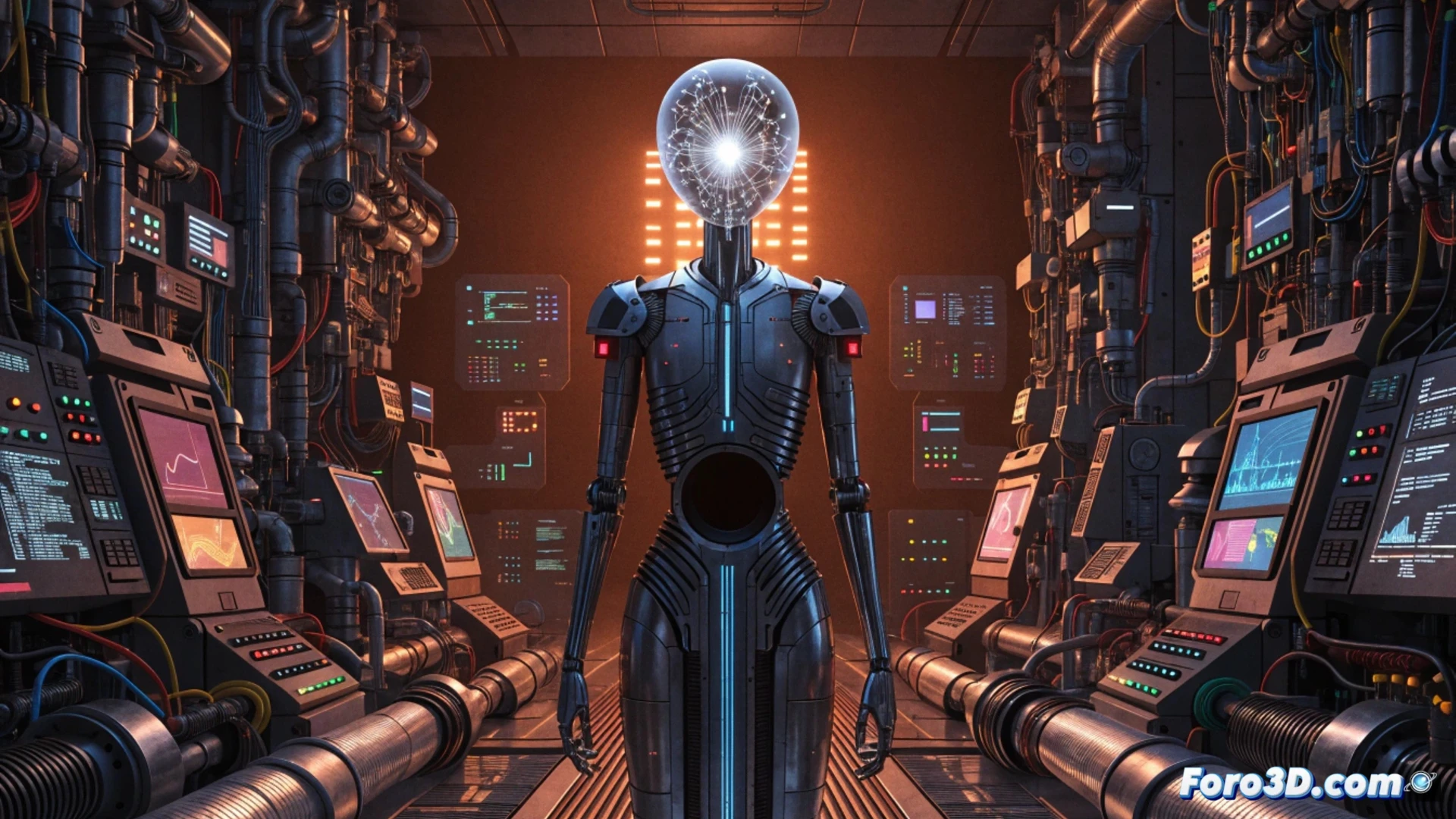 Cinematic wide shot of a frustrated young professional staring at a complex terminal window filled with scrolling code and API error messages, one hand frozen over a mechanical keyboard, the other holding a crumpled user manual, desk cluttered with multiple monitors displaying AI model interfaces and a half-empty coffee cup, glowing circuit board patterns reflected in glasses, dramatic shadows from a desk lamp, realistic office lighting, photorealistic technical illustration, tense atmosphere, hyper-detailed cables and hardware components