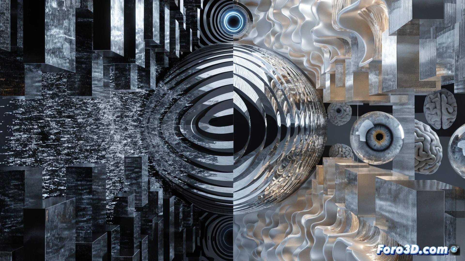computational workspace showing a robotic hand holding a magnifying glass over a printed document while a holographic eye floats above scanning text and images simultaneously, multiple floating screens display code snippets and image analysis results, glowing blue neural network connections between the eye and the robotic hand, technical illustration style, clean white background with subtle gradient, sleek metallic robotic components, photorealistic engineering visualization, sharp focus on the interaction between physical and digital elements, soft ambient lighting with cyan accent highlights