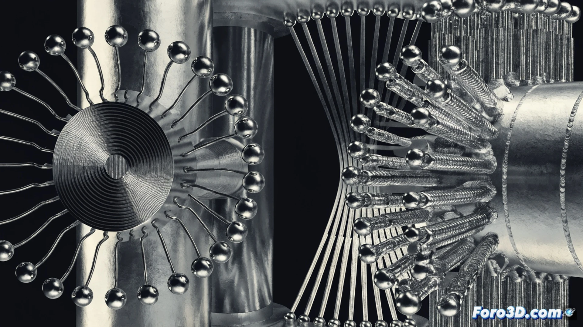 Close-up engineering visualization of a 3D printer nozzle depositing conductive polymer onto a glass slide, forming an array of microscopic electrospray emitters for satellite propulsion, glowing blue plasma plume emerging from a completed emitter during a vacuum chamber test, metallic satellite thruster prototype nearby, CAD wireframe overlay on a monitor showing emitter geometry, realistic industrial lighting, metallic and translucent material textures, photorealistic technical illustration, dramatic shadows highlighting intricate micro-nozzle tips, action of printing and testing occurring simultaneously in a single split-view composition