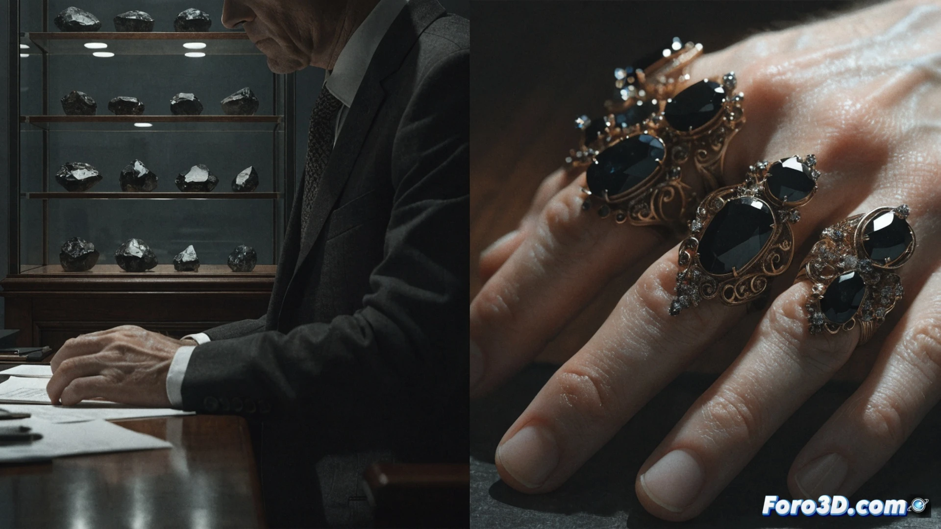 luxury jewels scattered on a cracked marble pedestal, a politician's silhouette fading into shadow while a transparent tablet shows a detailed asset declaration form being signed, opulent rings and necklaces half-buried in dust, a broken campaign promise ribbon snapped in two, cinematic photorealistic style, dramatic chiaroscuro lighting, metallic reflections on uncut gemstones, cracked gold surface textures, forensic examination lighting, ultra-detailed jewelry craftsmanship, political thriller visual mood