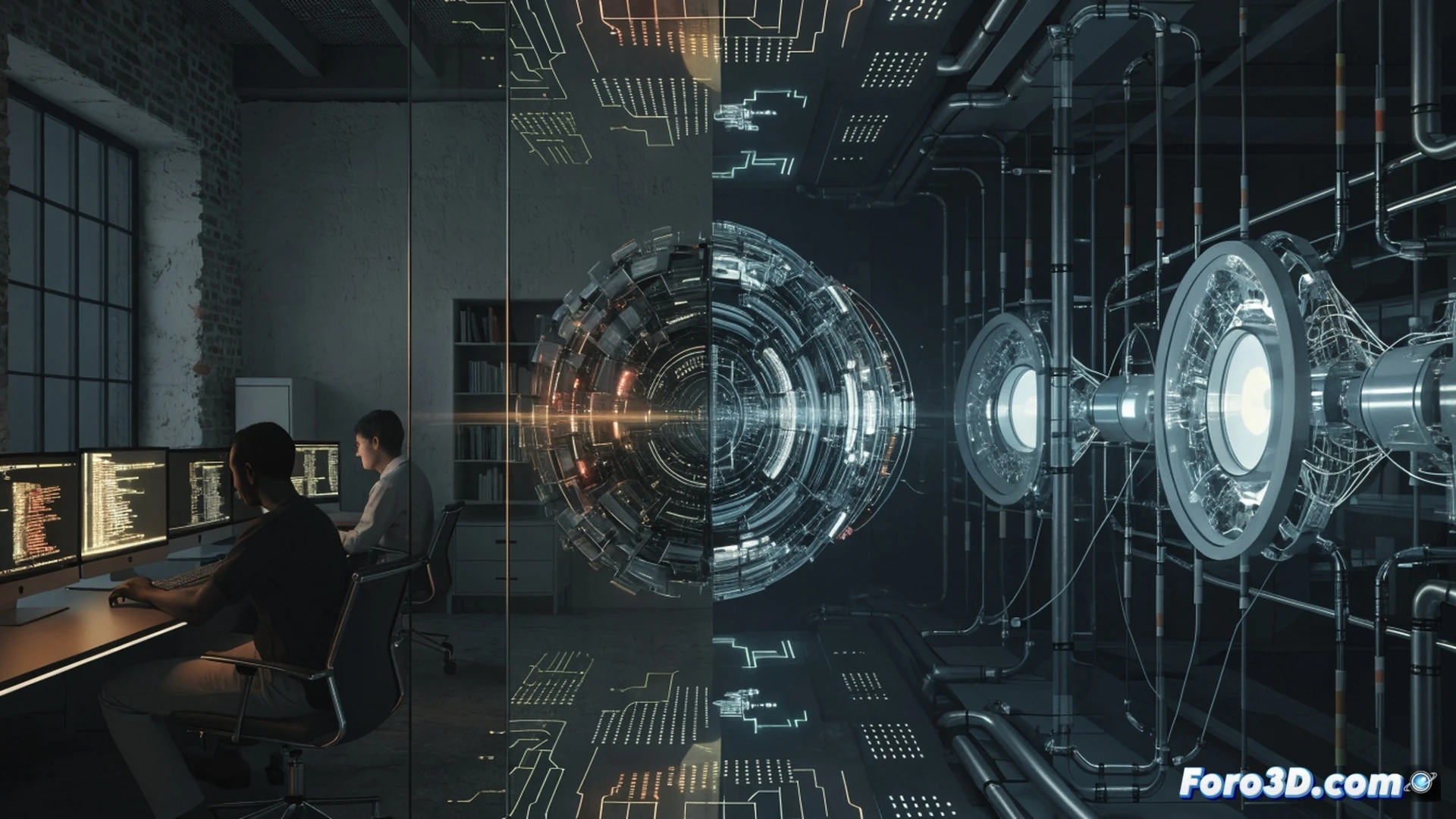photorealistic technical illustration showing a KPMG office workspace, a professional consultant reviewing a glowing holographic report on a tablet while ghostly fabricated numbers and fake citations emerge from the screen as transparent red warning markers, an open laptop displays a generative AI interface with warning symbols, scattered printed reports with error stamps beside a coffee cup, dramatic overhead lighting casting shadows, tense atmosphere, ultra-detailed office environment, cinematic engineering visualization, demonstrating the moment of discovering false data during verification