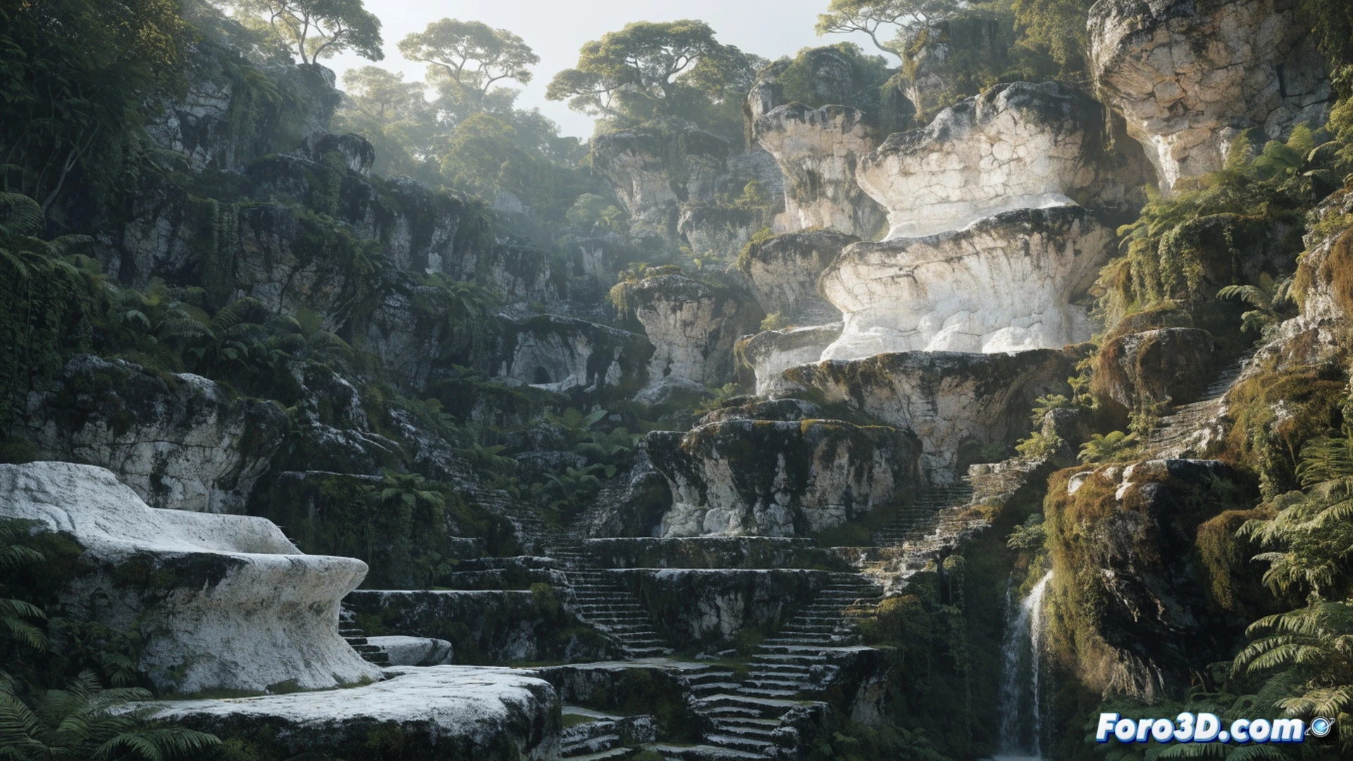 LiDAR aircraft flying over dense Honduran jungle canopy, laser pulses penetrating green foliage to reveal geometric stone foundations below, glowing red dot matrix mapping ancient ruins in real-time, cockpit instruments showing topographic data, mist rising from treetops, cinematic aerial shot, photorealistic technical illustration, dramatic sunset lighting, ultra-detailed vegetation and archaeological structures, action of discovery demonstrated through scanning process
