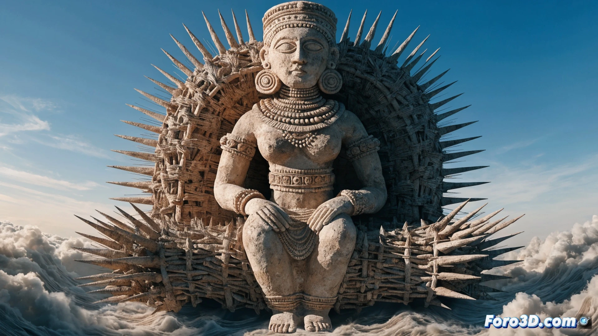 ancient Indus Valley terracotta figurine floating on a river balsa raft, sharp thorn-like protrusions surrounding the seated female figure, archaeological restoration process in progress, forensic light scanning equipment projecting blue grid lines over the artifact, gloved hands using fine brushes and magnifying tools during examination, museum laboratory environment, dramatic side lighting emphasizing terracotta texture and shadow details, photorealistic technical illustration style, ultra-detailed clay surface with cracks and mineral deposits, sterile white workspace with measurement instruments, cinematic composition highlighting the artifact mystery