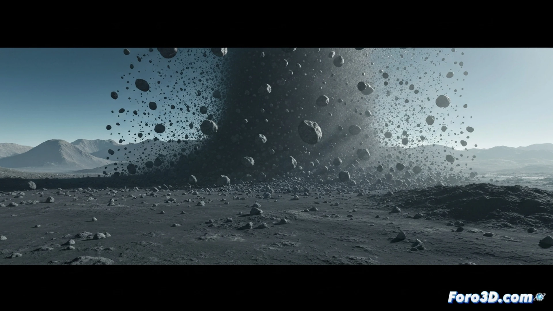 Earth from space showing dozens of impact craters across continents, multiple meteoroids streaking through atmosphere in a steady bombardment, glowing entry trails illuminating clouds, crater rims ejecting dust and debris, some impact sites with smoke plumes rising, others showing fresh scars on land and ocean edges, cinematic panoramic view from low orbit, photorealistic planetary visualization, dramatic high-contrast lighting with Earth terminator shadow, atmospheric haze glowing from friction heat, ultra-detailed terrain textures, technical scientific illustration style