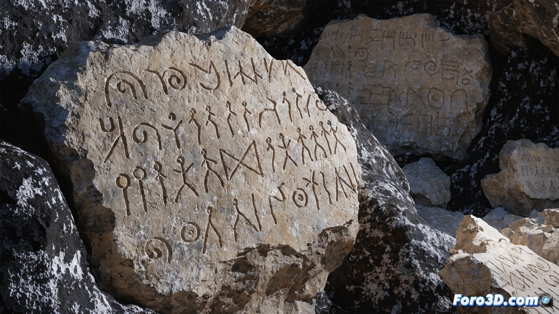 Ancient Minoan clay tablet with undeciphered Linear A script, cracked surface revealing unknown symbols, archaeologist’s hands holding a magnifying glass over the text while a digital tablet displays failed decryption attempts, background shows a lab with spectral imaging equipment and a 3D scan of a Minoan palace ruin, cinematic photorealistic technical illustration, dramatic side lighting casting long shadows, dust particles floating in the air, glowing glyphs fading into darkness, mysterious and scholarly atmosphere, ultra-detailed clay texture and tool reflections