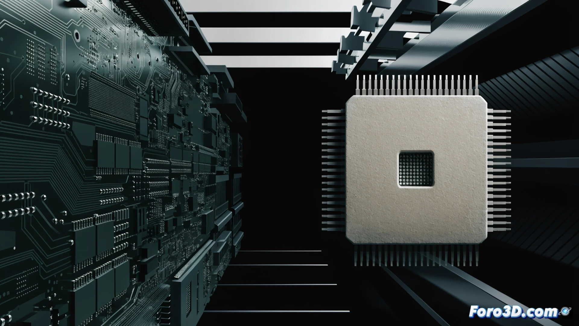 vintage motherboard with empty socket for Intel 486 processor, glowing red warning icon floating above socket, digital code lines being erased from kernel source code on screen behind, old dusty capacitors and PCI slots fading into transparent particles, modern sleek CPU cooler and SSD visible in background contrast, cinematic engineering visualization, dramatic side lighting highlighting dust motes, photorealistic technical illustration, process of legacy hardware removal, clean minimal composition