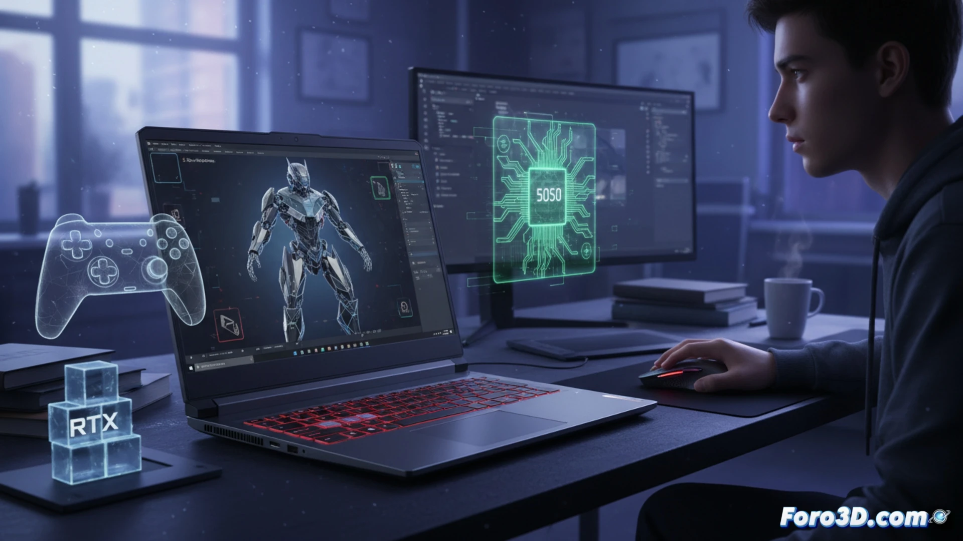 Lenovo LOQ 15AHP11 Surge Green con RTX 5050 para modelado 3D y gaming