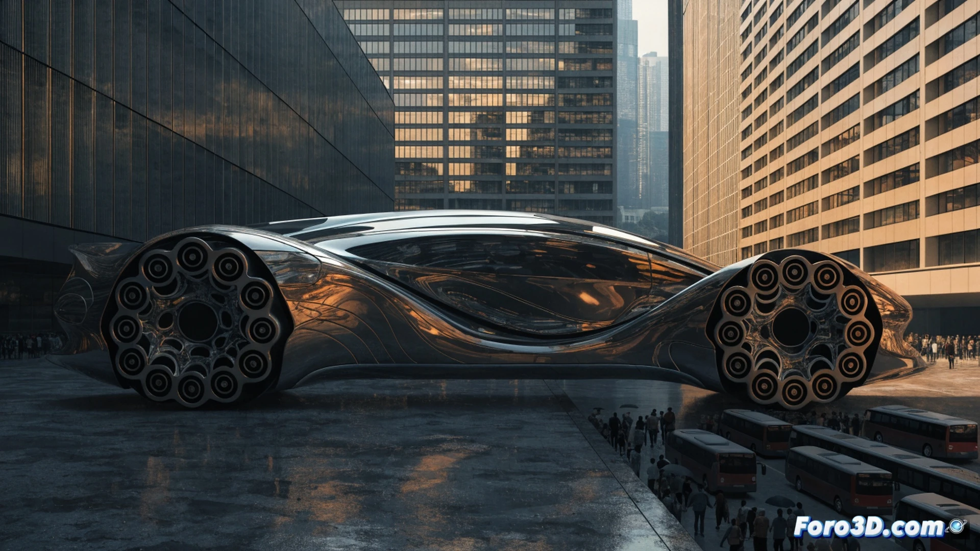 Ultra-luxury hypercar interior assembly line, workers installing gold-plated dashboard components while a single worn-out city bus tire sits abandoned in the foreground, contrast between elite craftsmanship and public neglect, robotic arms polishing carbon fiber panels during final inspection, engineering visualization, photorealistic industrial lighting, metallic surfaces reflecting harsh factory lamps, gritty concrete floor with oil stains, cinematic depth of field, highlighting the absurdity of resource allocation, hyper-detailed mechanical hardware, tools scattered near the bus tire, dramatic shadow play