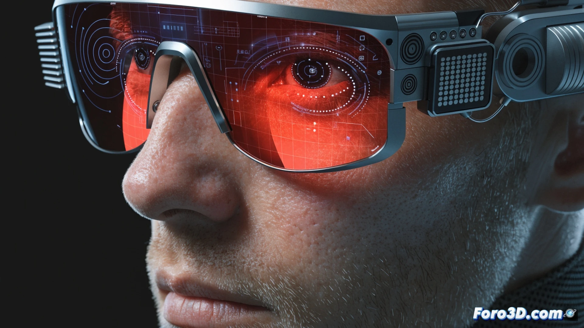 Personas caminando en una plaza pública mientras un usuario de gafas Ray-Ban con cámara oculta activa escaneo facial en tiempo real, rostros marcados con cuadros de reconocimiento biométrico flotantes, datos de identificación proyectados como hologramas sobre cada persona, interfaz de software NameTag mostrando perfiles y alertas, servidores de Rank One Technologies procesando datos en segundo plano, estilo photorealistic cinematográfico, iluminación urbana fría, sombras dramáticas, texturas hiperrealistas en lentes y componentes electrónicos, sensación de vigilancia invasiva, ángulo en primera persona desde las gafas