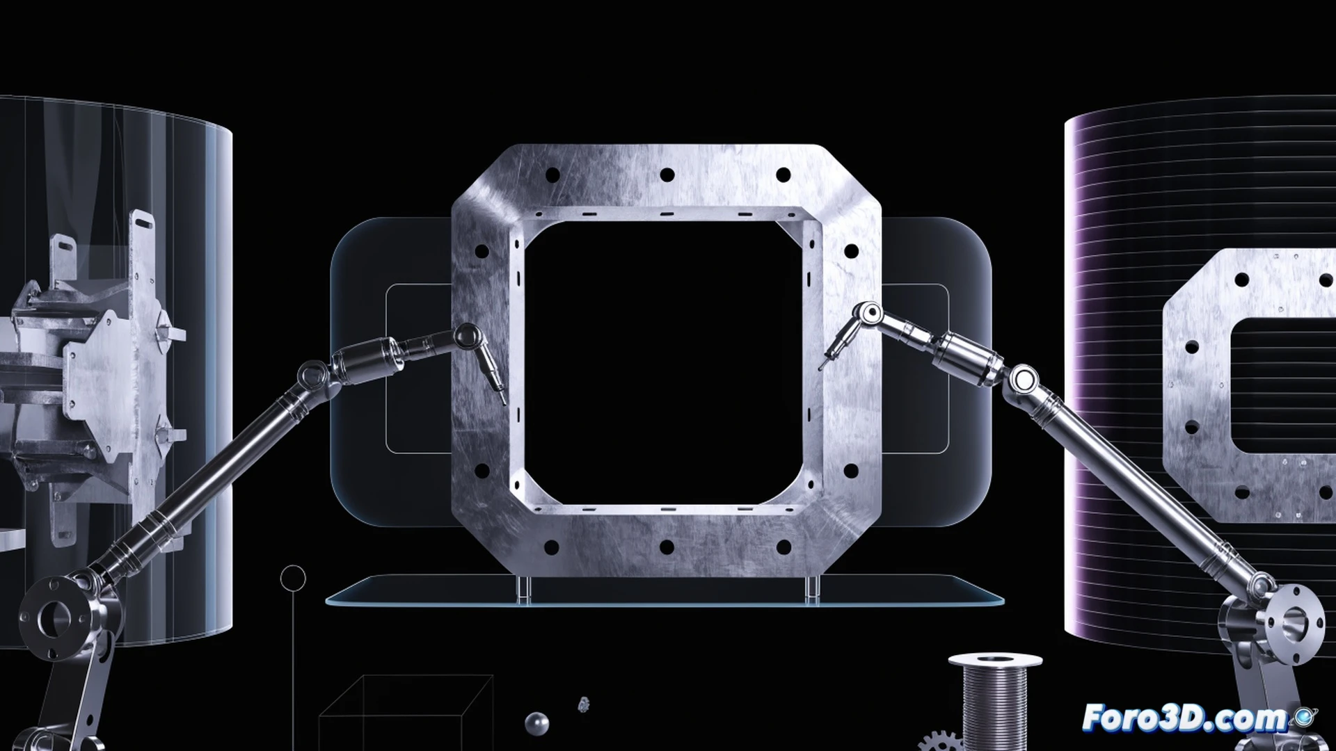 Technical illustration of a 3D welded sheet metal assembly being digitally analyzed, a user interacting with a tablet interface showing real-time cost calculations, laser-cut metal parts floating in exploded view, welding seams highlighted in blue, robotic arm positioning components, workshop background with metal shelves and tools, photorealistic engineering visualization, dramatic industrial lighting, metallic reflections, precise geometric lines, digital budget overlay on transparent holographic screen, dynamic workflow demonstration, sleek modern fabrication environment