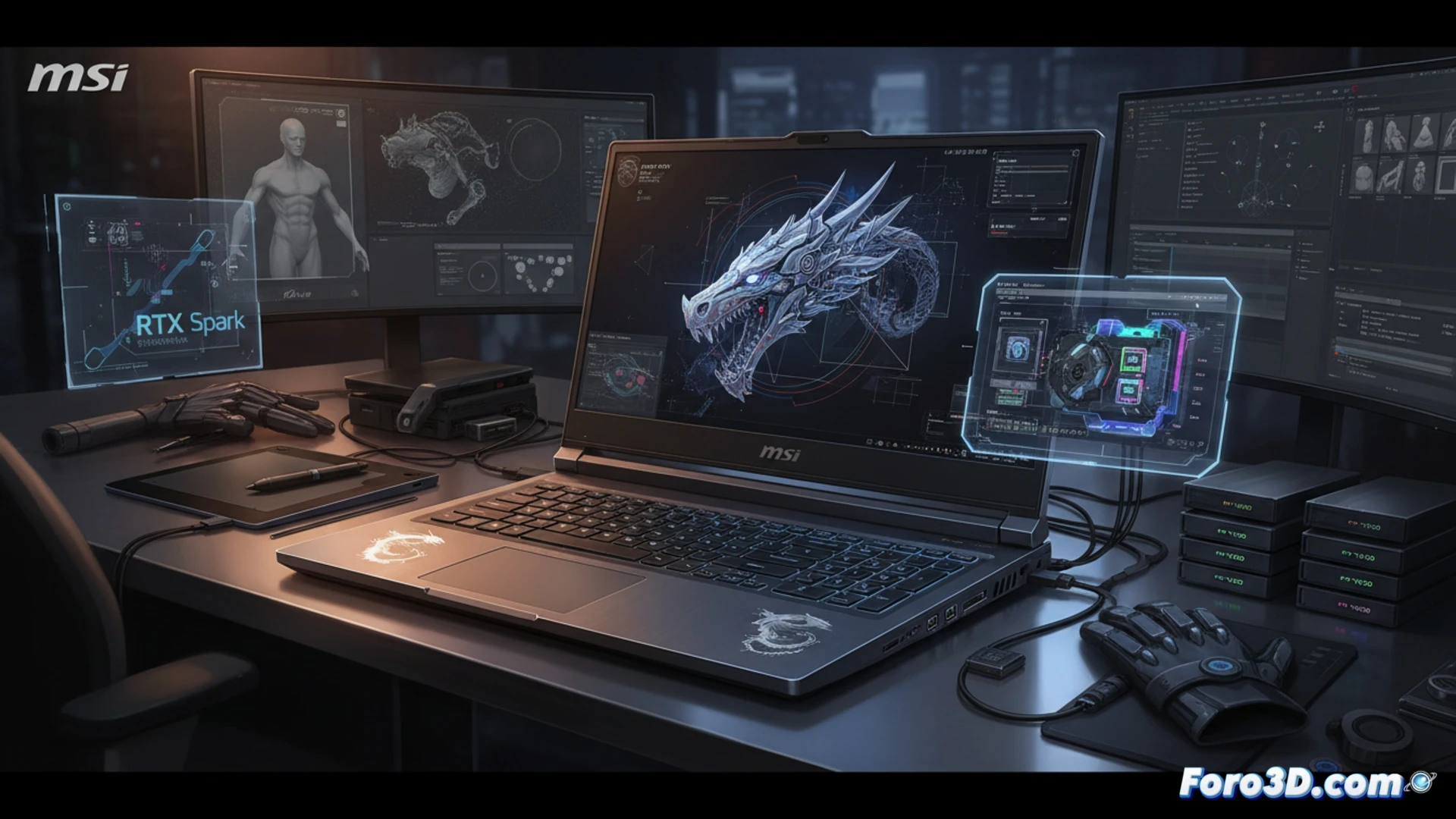 MSI Titan 18 HX Dragon Edition portátil con RTX 5090 para modelado 3D y renderizado profesional en 2026