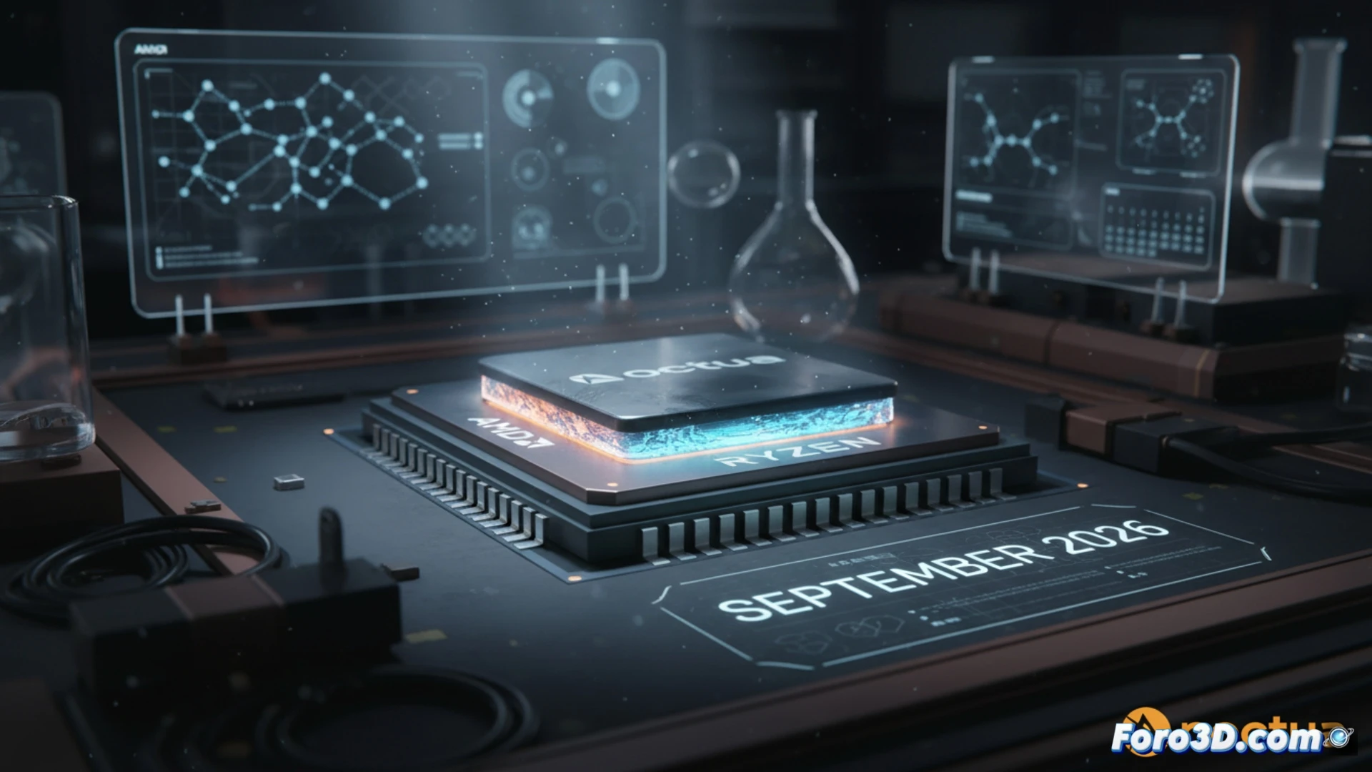 technical illustration of Noctua thermal pad being installed on AMD Ryzen CPU socket, user placing the solid grey pad onto the metallic heatspreader with tweezers, motherboard with AM5 socket visible, CPU cooler tower with heatpipes and fan in background, cross-section diagram floating nearby showing pad layers and chip surface, no paste smearing or mess, clean precise action, photorealistic engineering visualization, studio lighting with soft shadows, brushed aluminum and copper details, hyper-detailed PCB traces, dust-free sterile environment, subtle reflection on pad surface