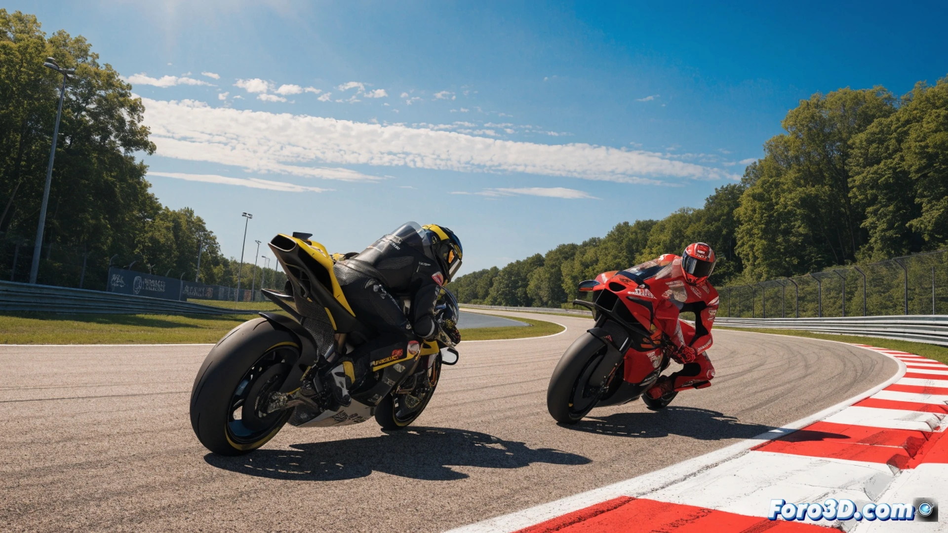 Motorcycle racing action shot at Brno circuit, Ai Ogura's Aprilia RS-GP leaning into a high-speed corner, rear tire spinning with visible smoke, digital lap timer frozen at 1:51.735 on trackside display, aerodynamic winglets cutting through air, front suspension compressed under braking, Ducati Desmosedici GP in background chasing closely, sparks from titanium footpegs scraping asphalt, cinematic photorealistic style, dramatic golden hour lighting, motion blur on crowd and pit wall, ultra-detailed carbon fiber textures, realistic race day atmosphere