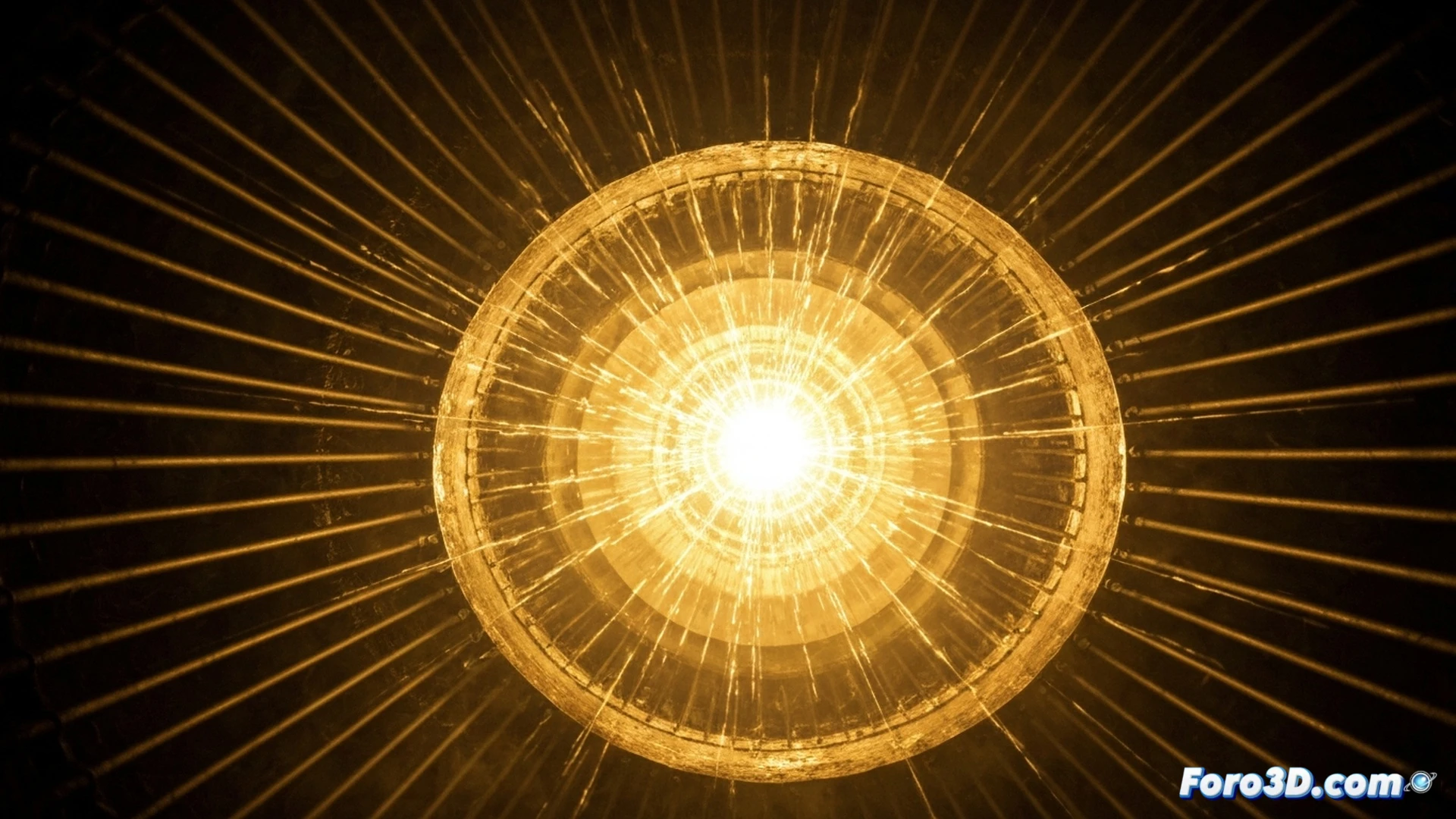 photorealistic engineering visualization of nuclear reactor core cross-section, water molecules reacting with zirconium alloy cladding on fuel rods, hydrogen gas bubbles forming and rising along metallic surfaces, oxidation degradation visible as pitting and discoloration on fuel rod surfaces, cooling system pipes showing early-stage corrosion, dramatic industrial lighting with blue-green glow from radioactive processes, ultra-detailed metal textures, moisture condensation on surrounding structures, cinematic technical illustration style, sharp focus on chemical reaction zones, realistic material science render