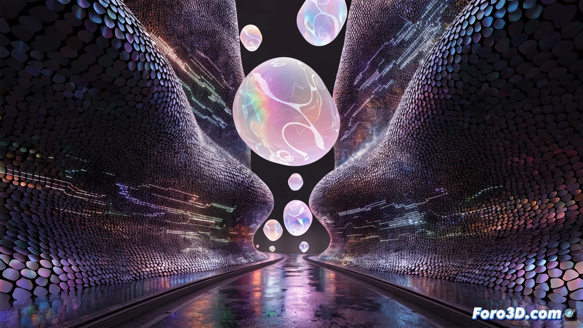 fragmento de carretera nocturna visto desde el interior de un vehículo en movimiento, proyecciones holográficas de cápsulas lumínicas flotando sobre el tablero, cada una desplegando un capítulo visual en 4D con arte generativo en evolución, líneas de datos interactivos fluyendo a lo largo del parabrisas mientras la ruta se transforma en una narrativa visual, estilo cinematográfico ultrarrealista, iluminación azul cibernética, reflejos en superficies de vidrio y metal, texturas digitales brillantes, atmósfera inmersiva de ciencia ficción técnica