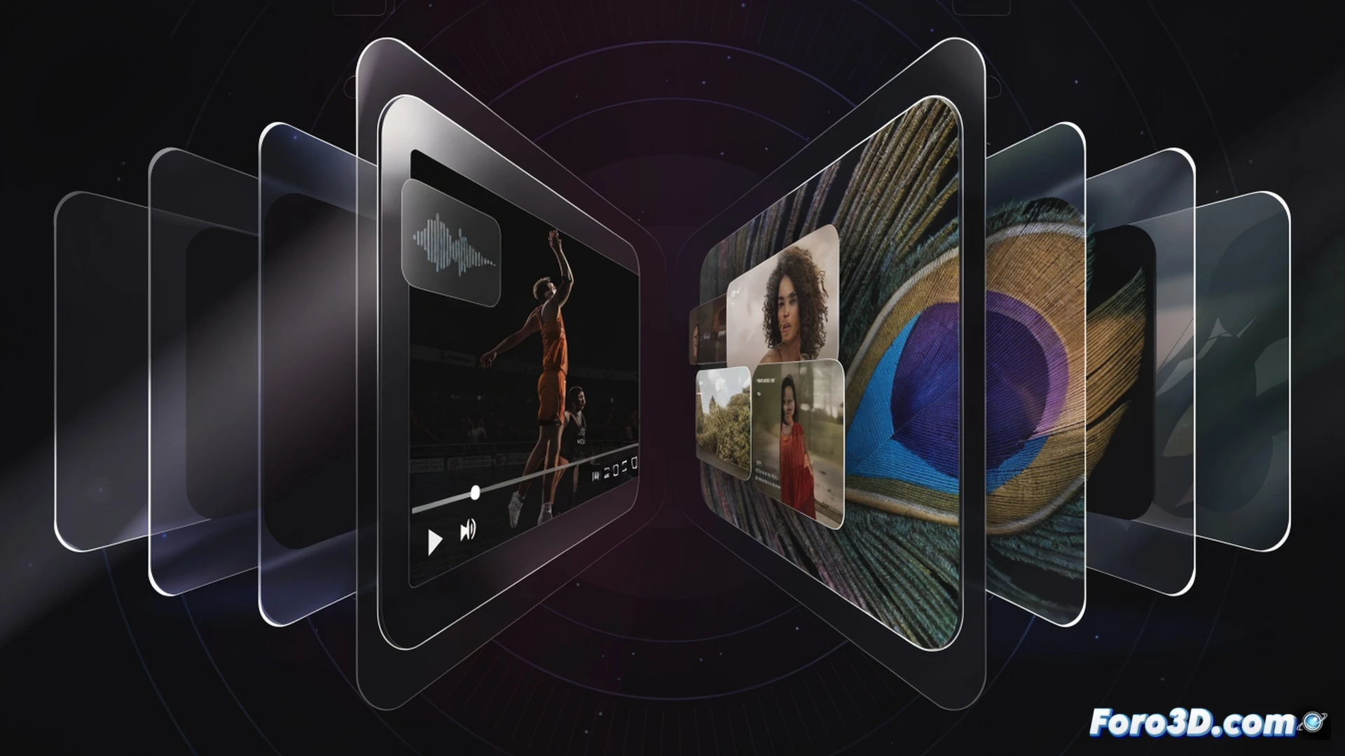 Photorealistic cinematic scene showing a smartphone screen displaying YouTube interface with Peacock Premium Plus tile glowing, user tapping to stream live sports match while a split-screen shows a laptop with separate streaming app icons fading away, smooth transition animation effect, minimalist living room background with soft warm lighting, clean modern UI elements with blue-green Peacock branding, seamless integration demonstration, high-contrast screen reflections, ultra-detailed device edges, shallow depth of field focusing on the unified platform action, technical visualization of consolidated streaming experience