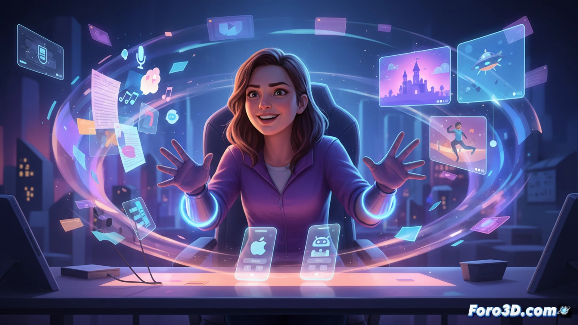 Descripción (80-120 caracteres):  
Una mano sostiene un smartphone con la app PIPPA abierta, mostrando un video animado colorido. En la pantalla, un personaje simple cobra vida entre iconos de voz, música y estilos visuales. Al fondo, bocetos de stickman y pinceles tachados simbolizan que no se necesita saber dibujar.