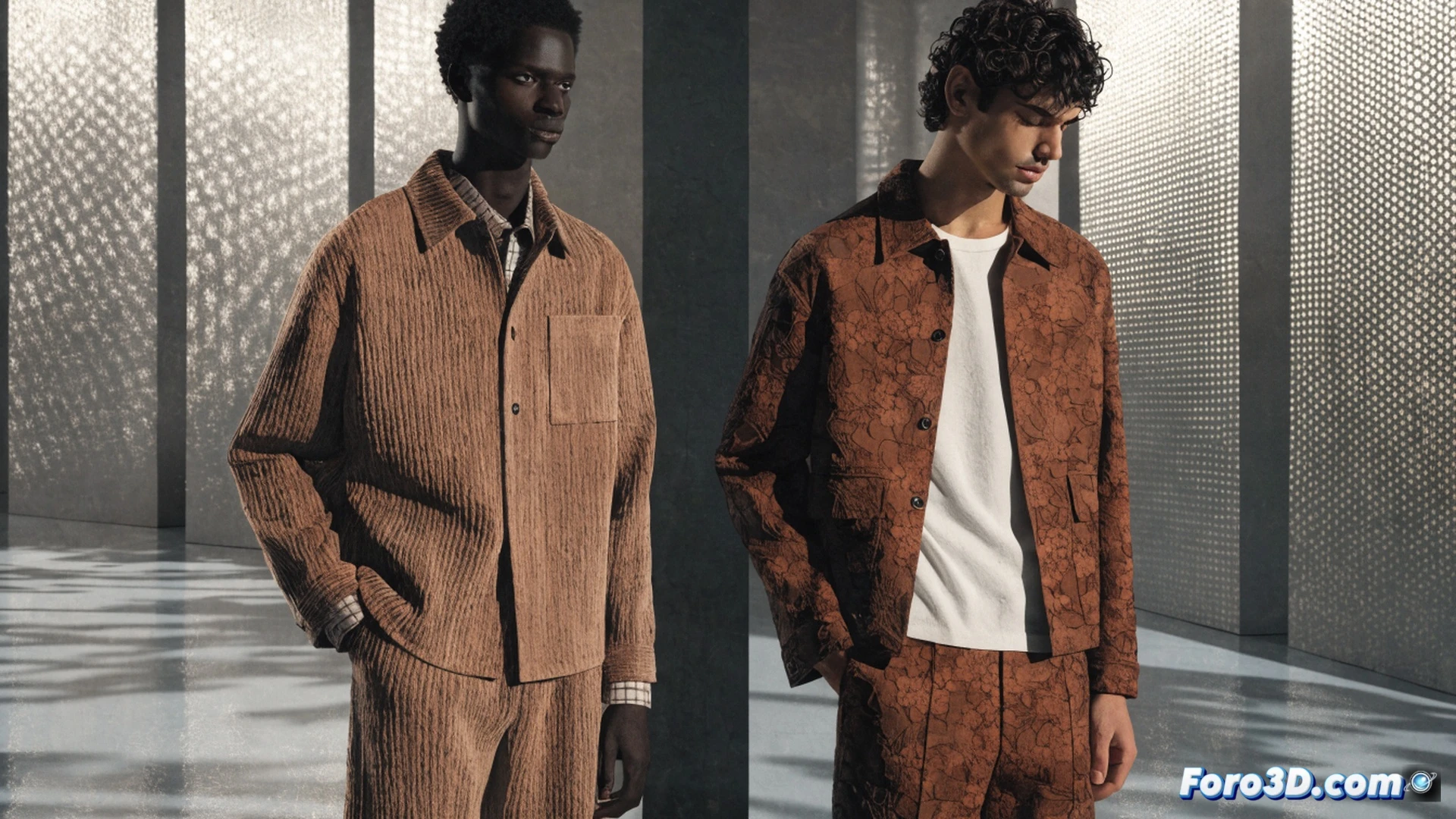 Soft tailoring shacket being assembled on a mannequin in a minimalist design studio, lightweight fabric panels flowing mid-construction, tailor’s scissors and pattern paper visible on the workbench, natural linen texture in neutral brown tones, soft morning light streaming through large windows, cinematic photorealistic technical illustration, showing loose stitching and relaxed shoulder structure, fabric draping with freedom of movement, climate-adaptive layering technique demonstrated, elegant yet practical tailoring process, ultra-detailed textile weave and seam finishing, dramatic shadows highlighting the hybrid jacket-shirt silhouette