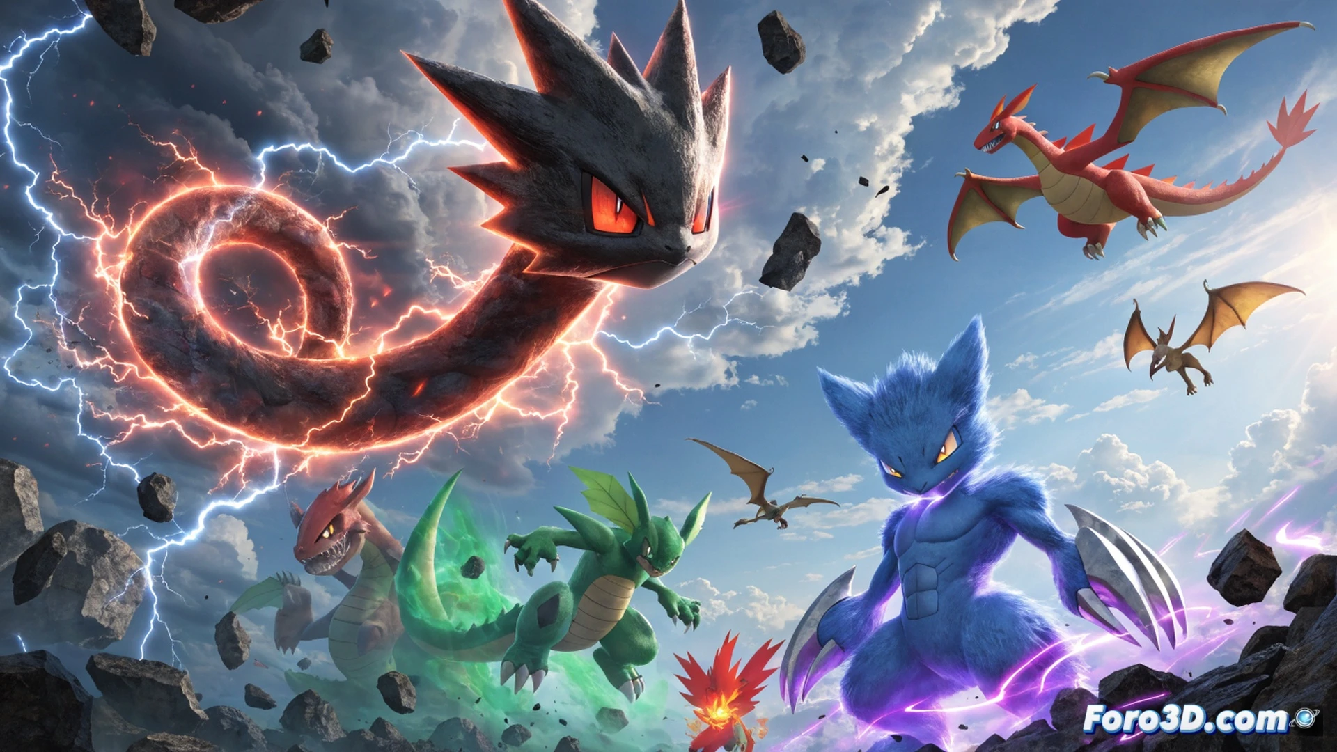 mobile phone held by a hand showing Pokémon Champions battle interface on screen, Mega Raichu X and Y models glowing with electric energy, cross-platform sync icons floating between phone and Nintendo Switch console, background shows real-time competitive matchmaking queue with opponent avatars, cinematic technical illustration style, vibrant pixel-art textures blended with modern UI elements, dynamic lightning effects from Pokémon attacks, smooth motion blur on screen transitions, ultra-detailed screen reflections and glass glare, photorealistic mobile device render, dramatic game arena lighting