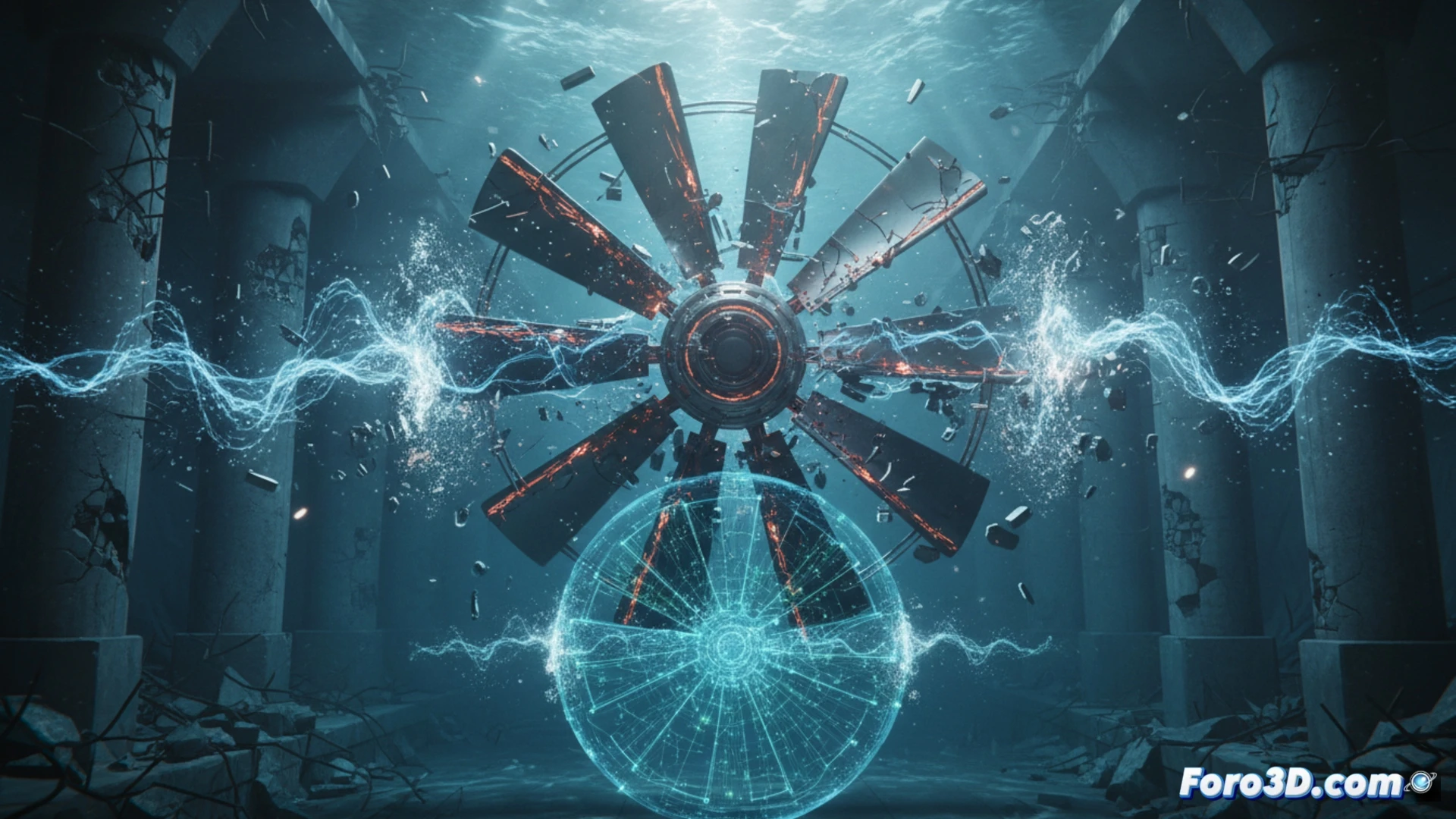 Reconstruccion 3D de fallo por fatiga y cavitacion en turbina sumergible de planta hidroelectrica