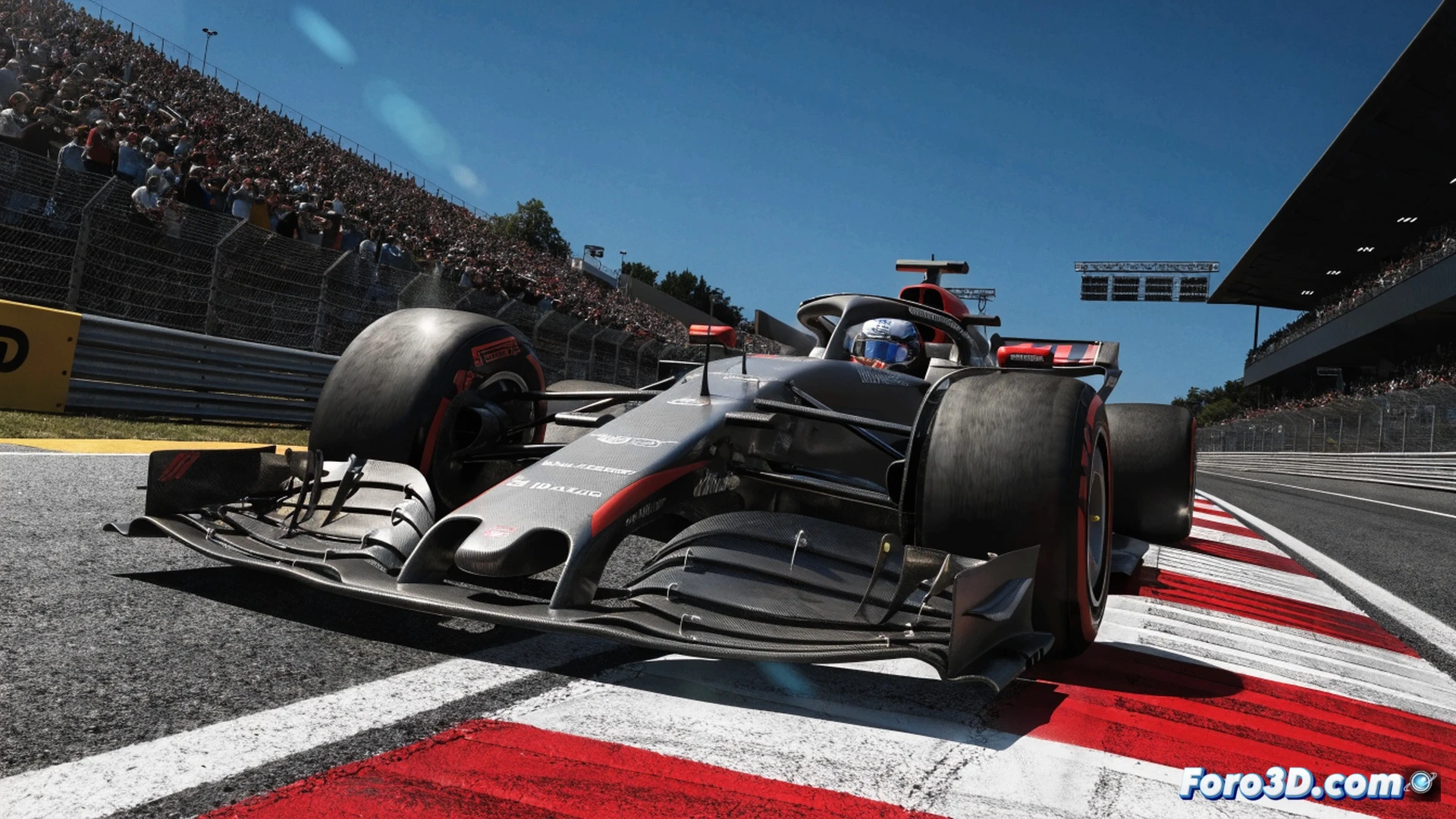 Williams FW46 rear suspension failure during high-speed cornering at Red Bull Ring, broken carbon fibre wishbone visible, mechanics in fireproof suits pointing at detached rear wing endplate, tyre smoke from locked rear wheel, gravel trap debris scattered, pit board showing 18th position timing screen blurred in background, cinematic engineering visualization, dramatic sunset lighting casting long shadows, photorealistic technical render, detailed mechanical fracture surfaces, carbon weave texture visible, metallic brake disc glowing orange, motion blur on tyre treads