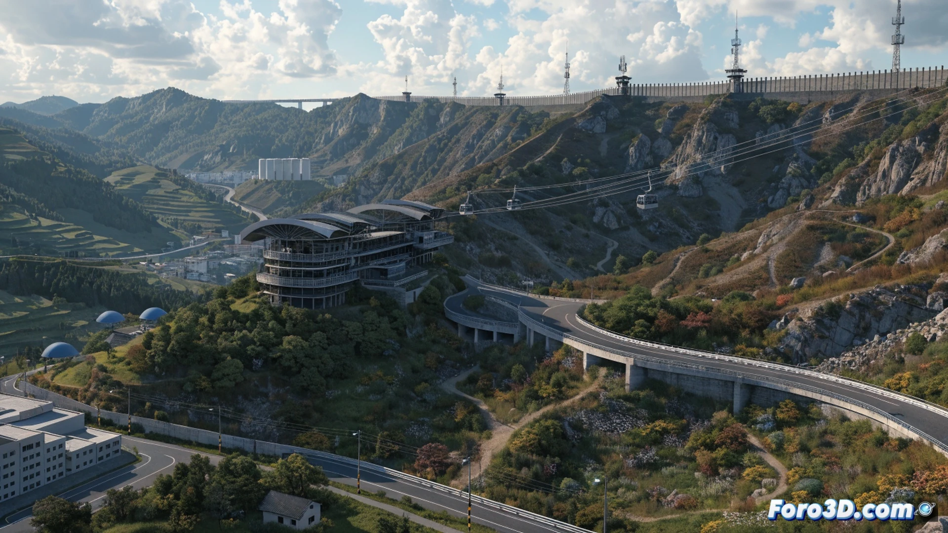 South Korean farmer walking through blooming barley field near border fence, military watchtower in background, tractor ploughing distant plot, tourists with cameras on new walking path, barbed wire partially rolled back, bright spring morning, cinematic photorealistic landscape, golden hour light casting long shadows, green hills meeting grey concrete barriers, relaxed atmosphere contrasting with security infrastructure, ultra-detailed vegetation and soil textures, realistic depth of field, peaceful rural development scene