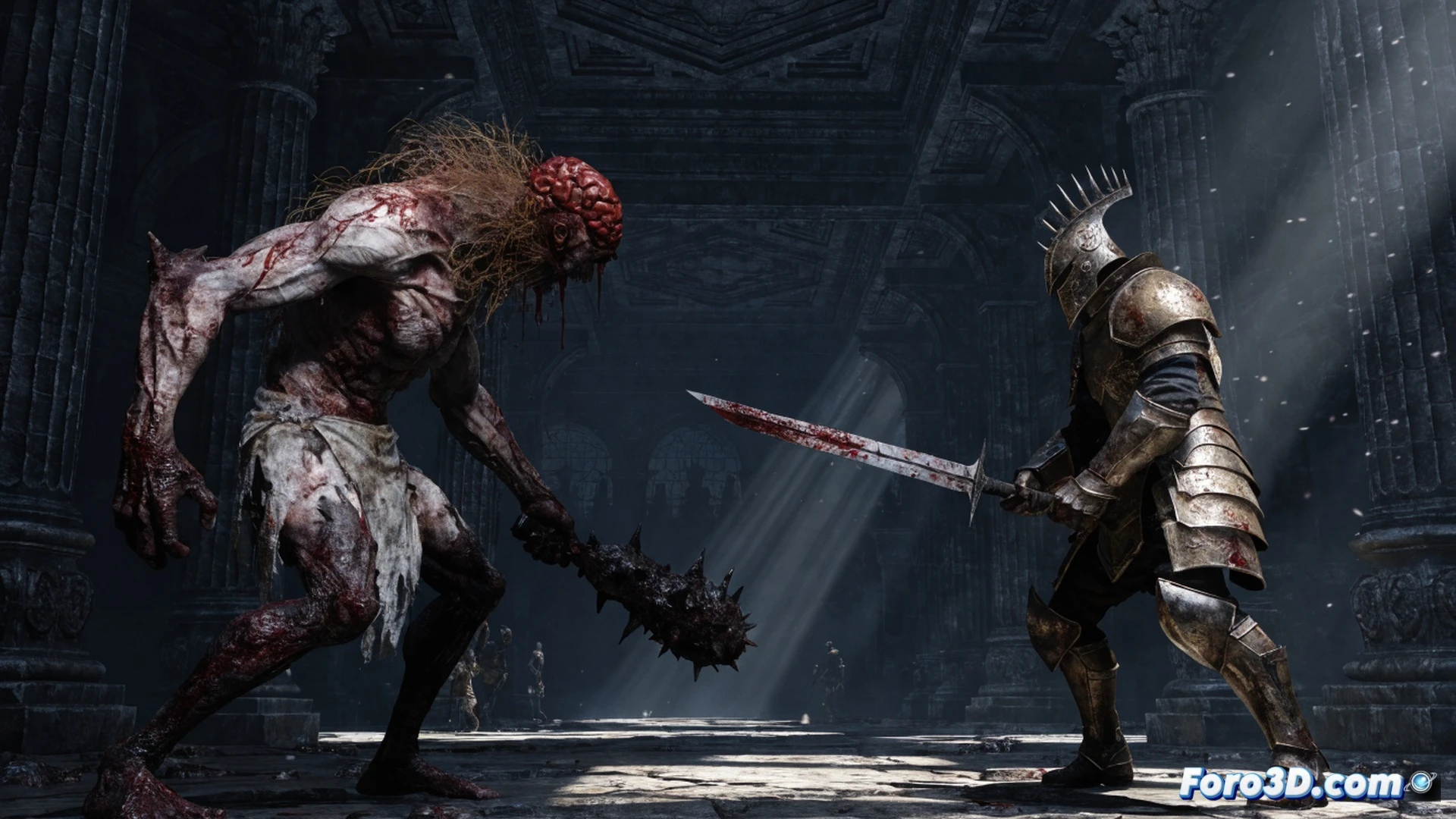 ShadPS4 emulator interface displaying Bloodborne gameplay on a PC monitor, Hunter character mid-combat against a beast in Yharnam, online multiplayer connection status icon flickering in corner, graphical glitches visible as polygon artifacts on architecture, CPU and GPU performance overlay showing fluctuating frame rates, keyboard and gamepad connected to desktop tower, dark atmospheric scene with gothic architecture and fog, cinematic technical illustration style, realistic hardware lighting from monitor glow, photorealistic emulation visualization