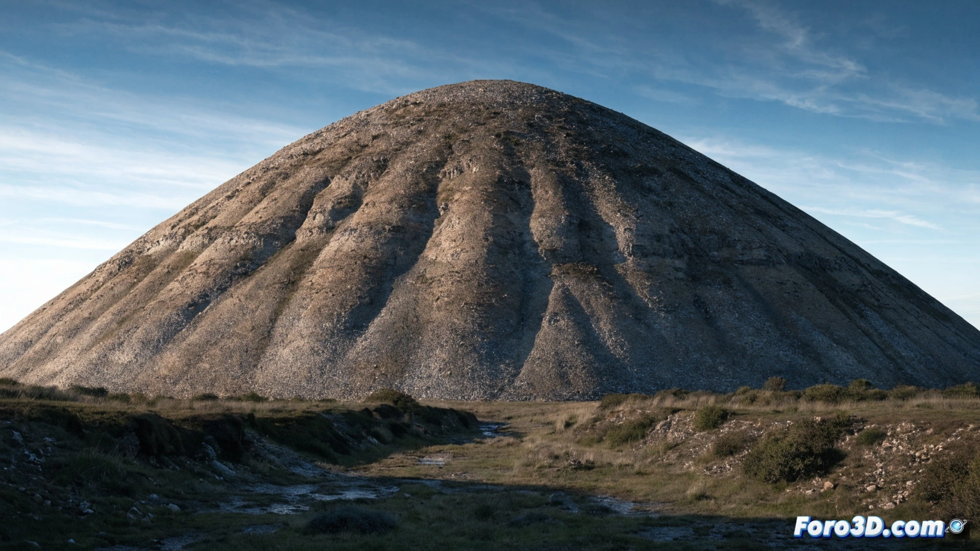 Aerial view of ancient workers transporting tons of chalk and flint blocks up Silbury Hill during construction, wooden sledges and rope systems moving soil under paleolithic sky, geometric terraced layers forming the mound, no burial chamber visible, cinematic archaeological visualization, dramatic low-angle sunlight casting long shadows, dust clouds rising from labor, flint tools scattered on grass, photorealistic historical reconstruction, ultra-detailed terrain textures, atmospheric haze over English countryside