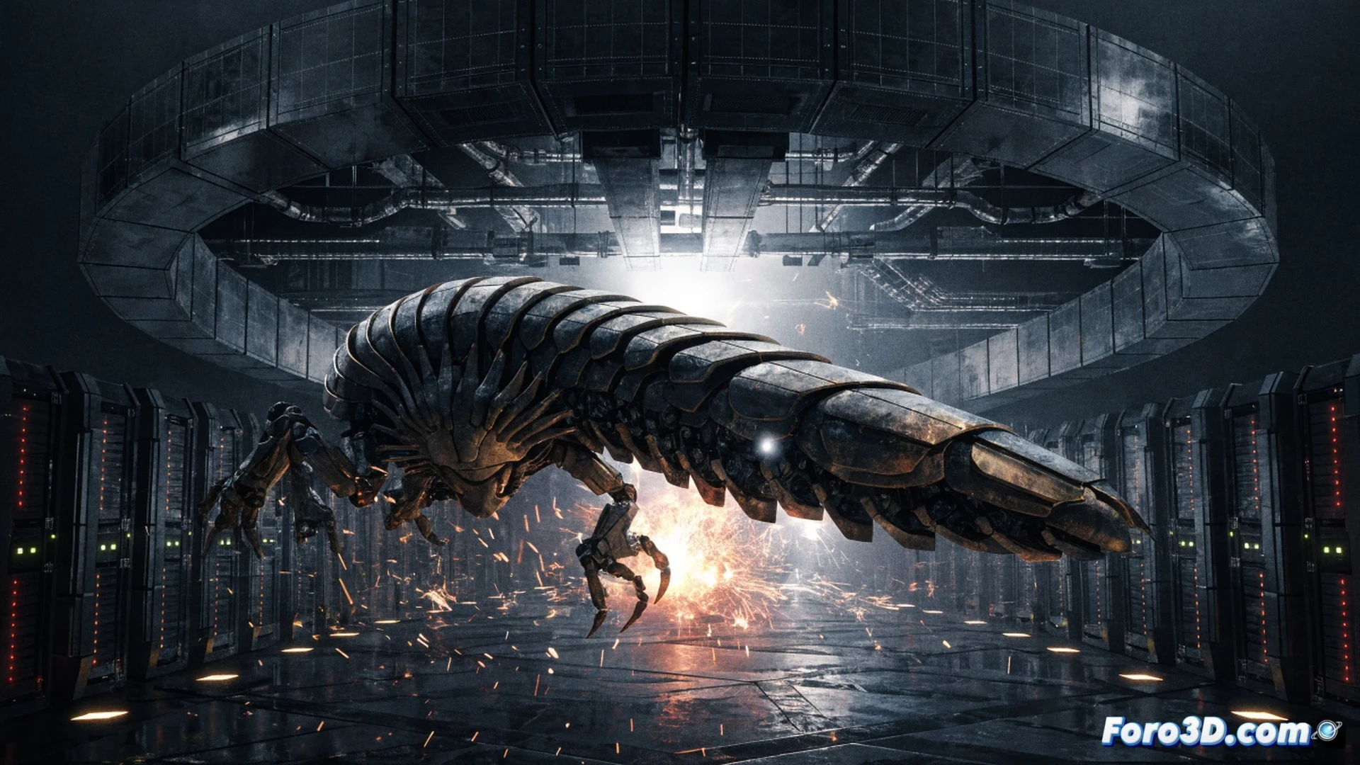 Cinematic scene of a futuristic cinema box office, glowing neon ticket machine displaying a digital countdown, stacks of 160 million dollar bills rising like a tower behind a glass counter, two previous film reels lying broken and overshadowed, crowd of silhouetted moviegoers rushing toward IMAX screens, holographic spacecraft explosion projection above them, photorealistic technical illustration, dramatic spotlight beams cutting through dark auditorium, ultra-detailed currency textures, metallic ticket rollers in motion, high-contrast cinematic lighting