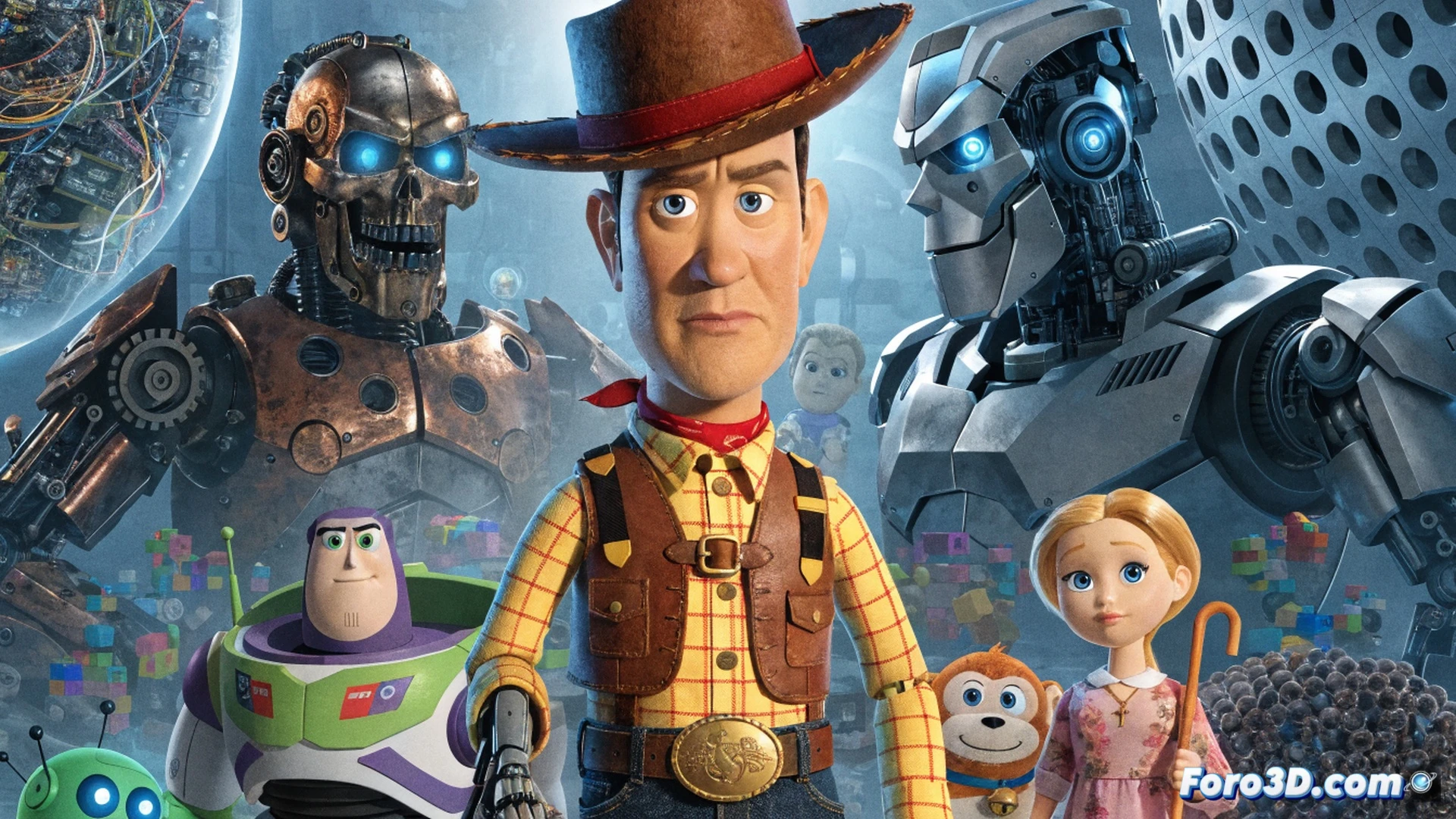 Tom Hanks standing beside a giant retro TV from the 1990s, holding a vintage joystick, while a holographic Woody from Toy Story 5 materializes above a modern tablet, glowing digital puzzle pieces and floating app icons surround the scene, children watching from behind a transparent screen, cinematic photorealistic style, warm nostalgic lighting contrasting with cool blue digital glow, wooden floor with scattered classic toys and a smartphone showing a paused game, dramatic shadow play, ultra-detailed textures on Woody's hat and Hanks' jacket, emotional storytelling through technological contrast, high-end cinematic render