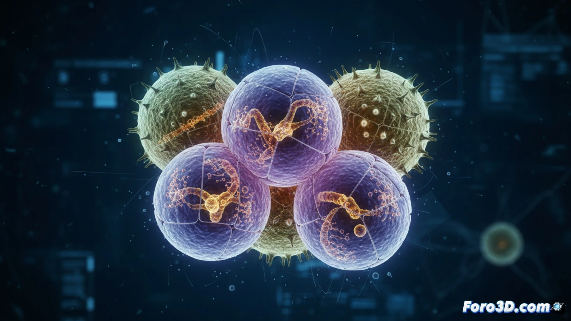 Tomografía 3D de granos de polen mostrando estructura interna y externa con resolución micrométrica