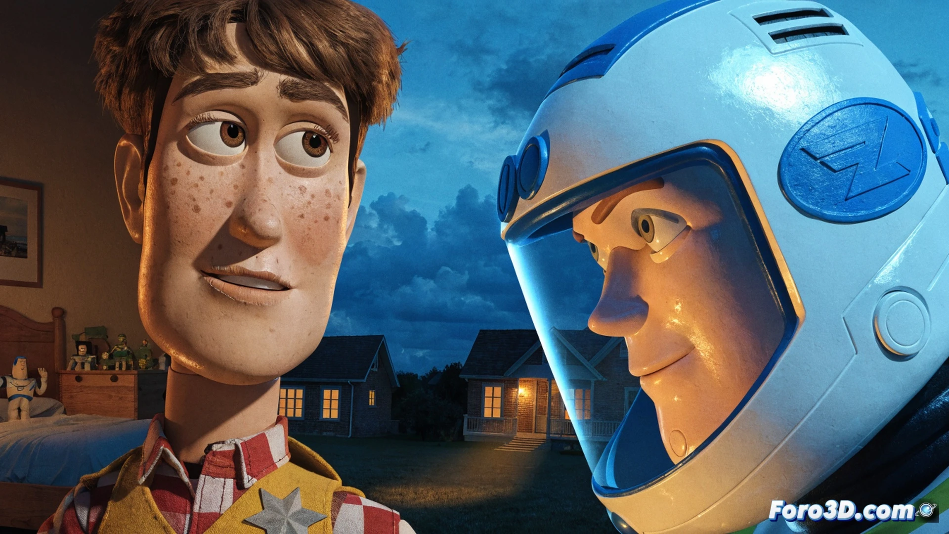 Pixar animators working on vintage computer workstations, digital wireframe model of Woody and Buzz Lightyear being rendered on screen, plastic toy cowboy hat and space ranger helmet showing visible wear and scratches, nostalgic office environment with 1995-era CRT monitors, coffee cups and sketches scattered on desks, warm sunset light streaming through venetian blinds, cinematic storytelling visualization, photorealistic technical illustration, glowing polygon edges on toy models, emotional contrast between digital creation and aged physical toys, detailed render pipeline interface visible on screens