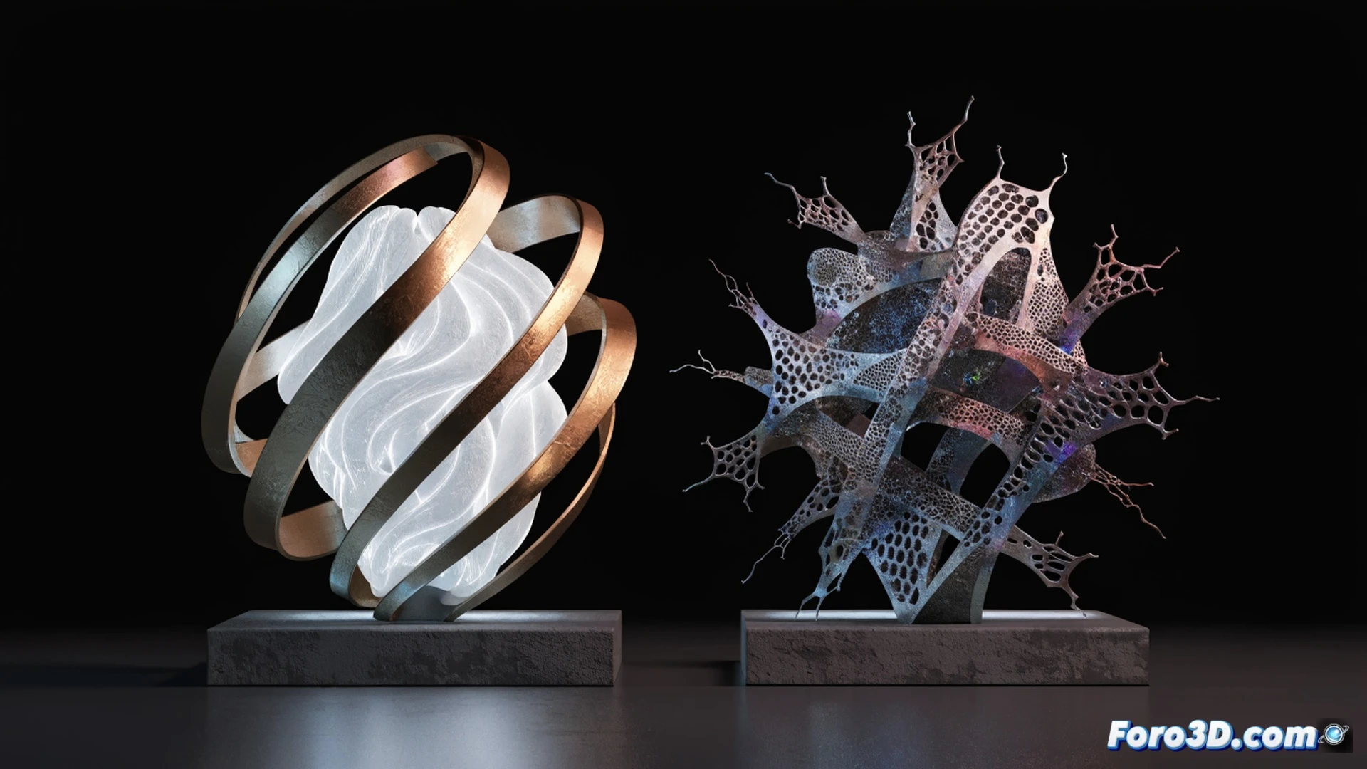 Parque científico iluminado, ingeniero ajustando boquilla de impresora 3D industrial mientras capas de filamento blanco forman un trofeo geométrico con textura de panal, monitor mostrando modelo CAD del trofeo con líneas de soporte visibles, sobre mesa metálica herramientas de postprocesado y pinzas, fondo con estanterías de filamentos color azul y verde, luz cálida de lámpara LED sobre el proceso, estilo fotorealista técnico, enfoque nítido en la boquilla depositando material, reflejos metálicos en hardware, ambiente de laboratorio de fabricación aditiva, profundidad de campo suave.