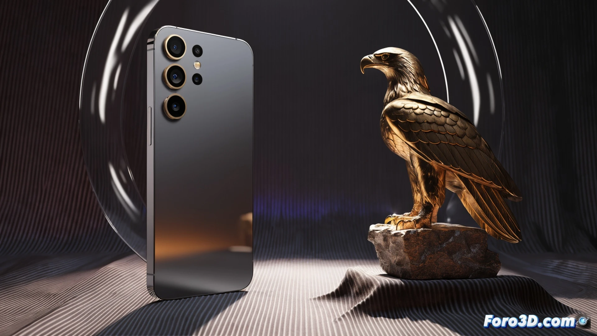 photorealistic product shot of a Trump Mobile T1 Phone box sitting on a cluttered tech desk, front lid partially open revealing empty interior, a frustrated hand holding a receipt with no shipping label visible, scattered packing foam and a tablet showing an undelivered order screen, engineering visualization style, dramatic side lighting casting long shadows, metallic smartphone frame on desk beside an unplugged USB cable, dust particles floating in light beam, high-contrast industrial mood, ultra-detailed surface textures