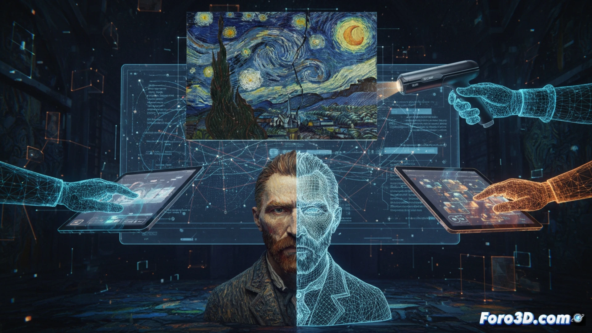 Modelado 3D de un cuadro apócrifo de Van Gogh con herramientas digitales forenses